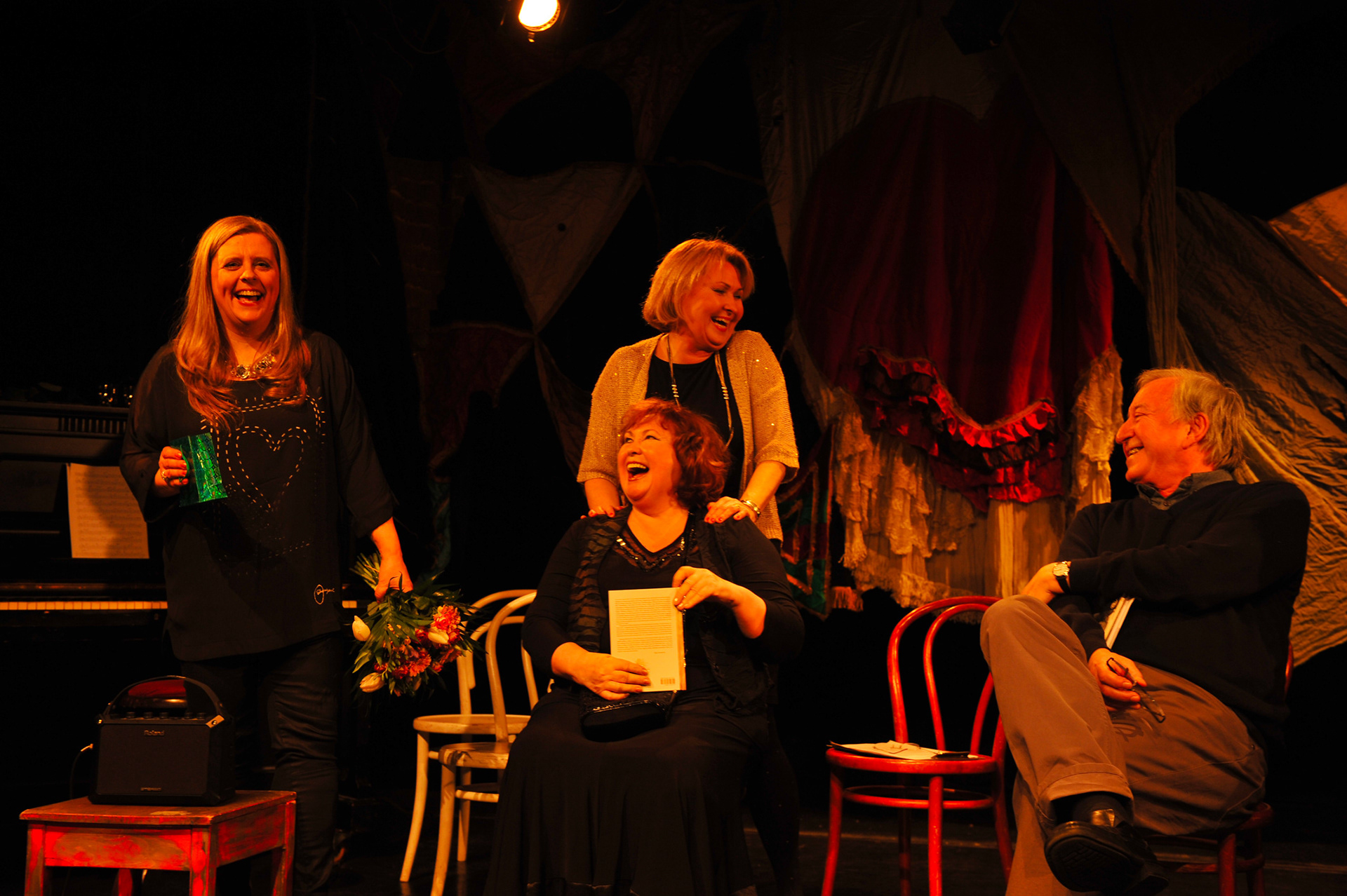 Křest knihy Dopis Cyranovi, Ypsilonka 2015, Z.M.,H.Švejnohová, N.Konvalinková, J.Lábus