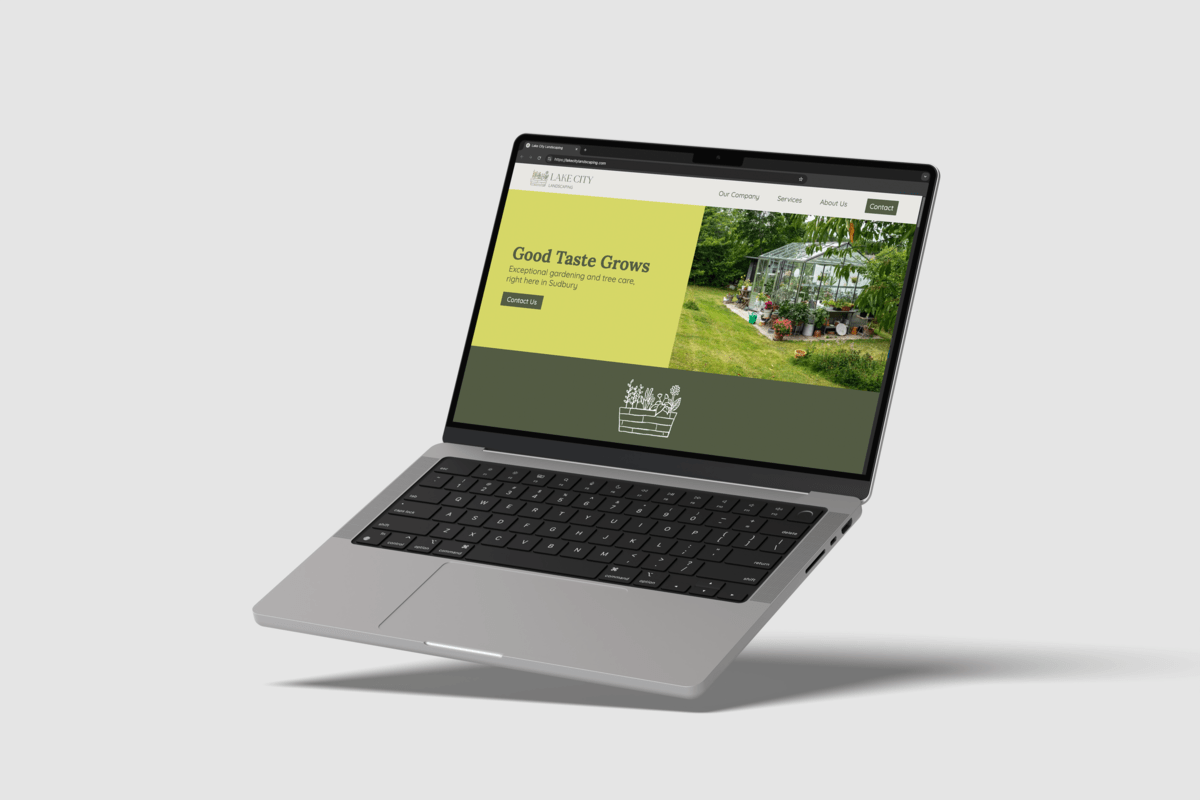 Laptop with Lake City website