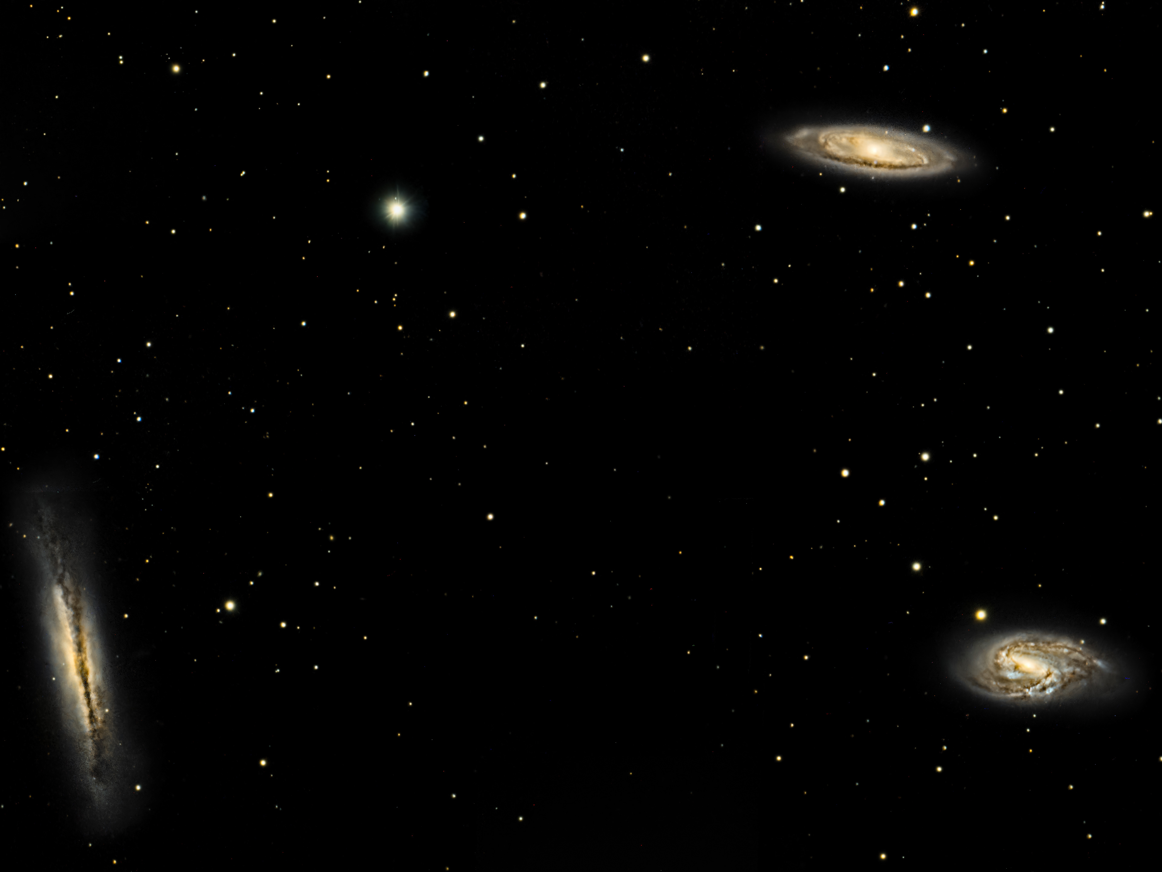 Leo Triplet Camera: ZWO ASI 533MC PRO Telescope : Celestron Edge HD8 Mount: ZWO AM3 Filter: Optulong UV/IR Cut