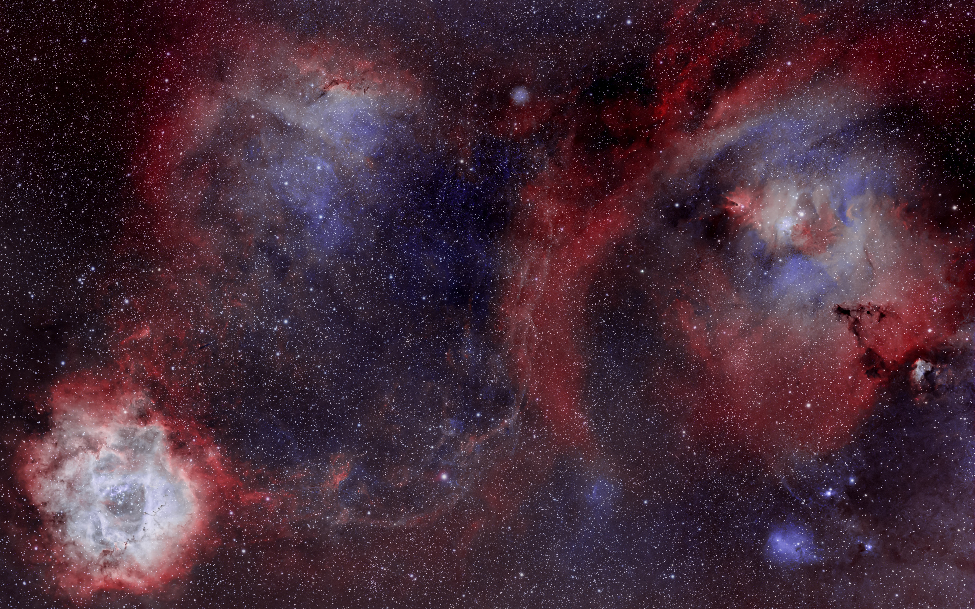 Rosette Nebula 🔭 Telescope: Redcat 51 📷 Camera: Nikon D780 🌀 Mount: ZWO AM3 🎯 Filters: Optolong L-extreme - Optolong UV/IR cut 🕒 Exposure: 9h HA+OIII, 3h RGB