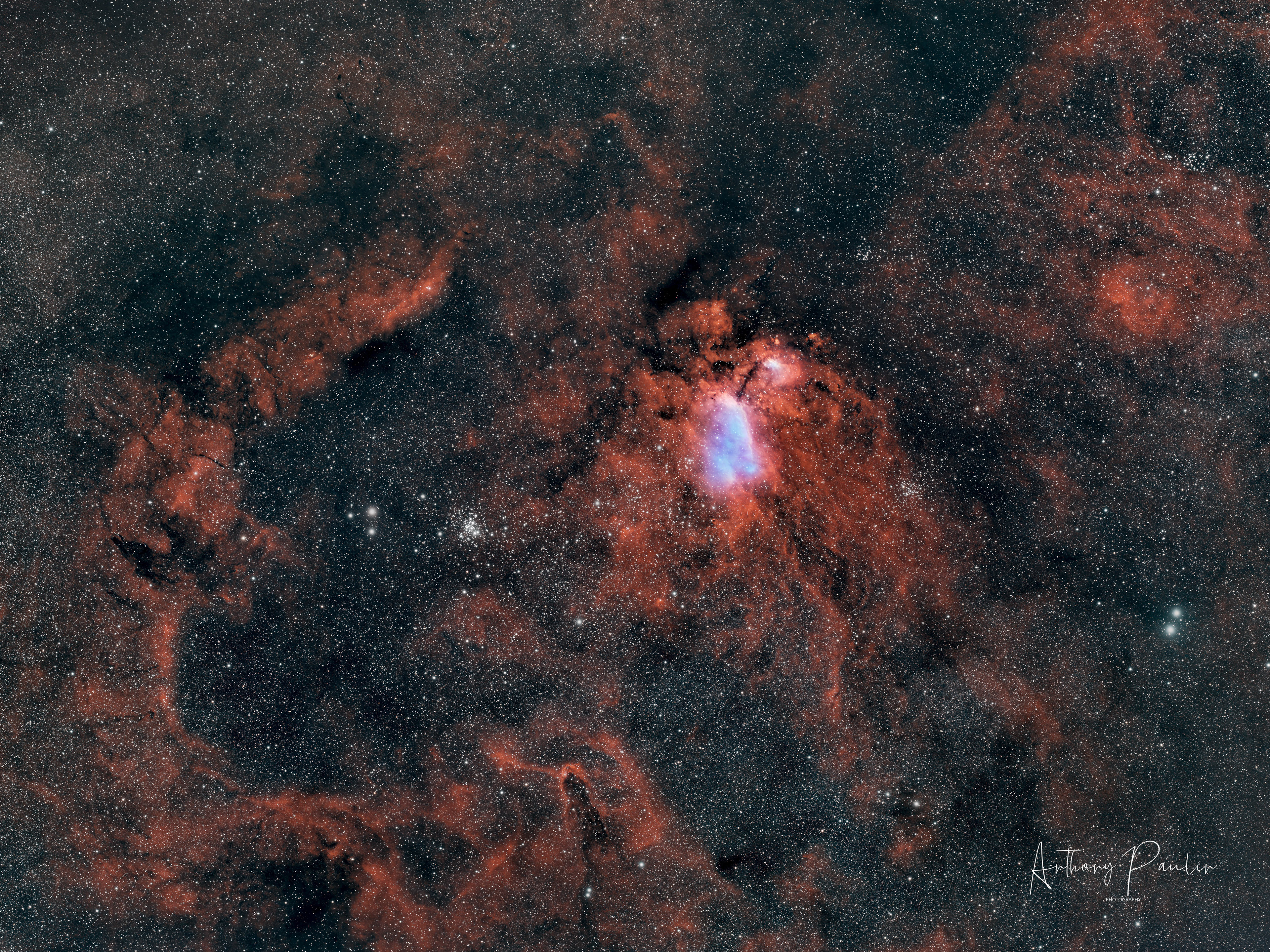 The Prawn Nebula 🔭 Telescope: Redcat 51 📷 Camera: Nikon D780 🌀 Mount: ZWO AM3 🎯 Filters: Optolong L-Extreme 🕒 Exposure: 300s per sub, total 5h