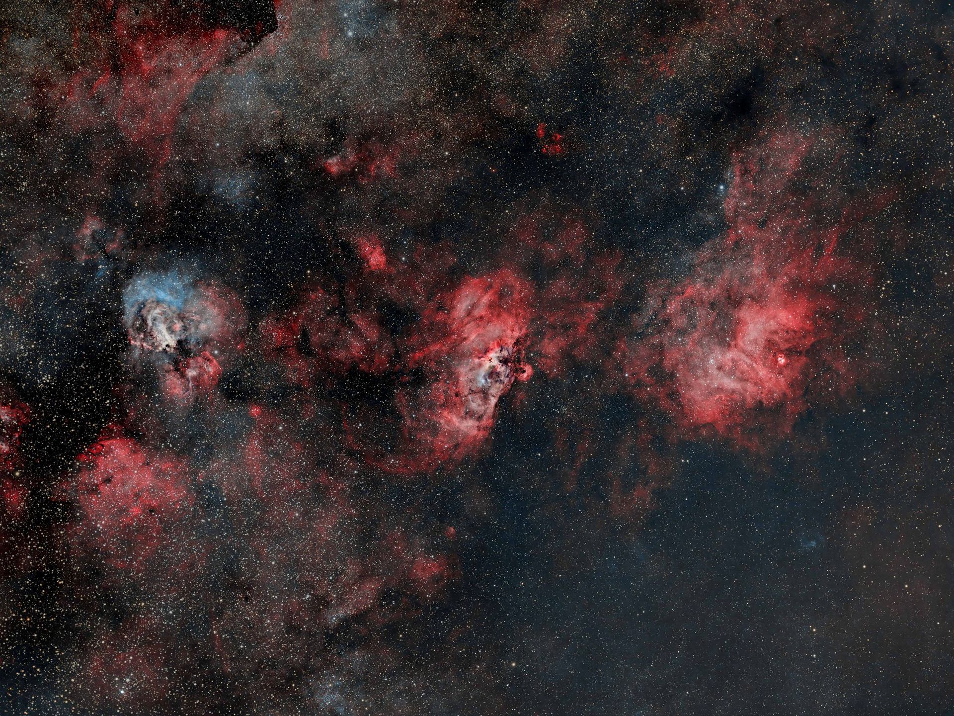 Eagle (7,000 light-years) and swam (5500 light-years) Nebula and NGC 6604