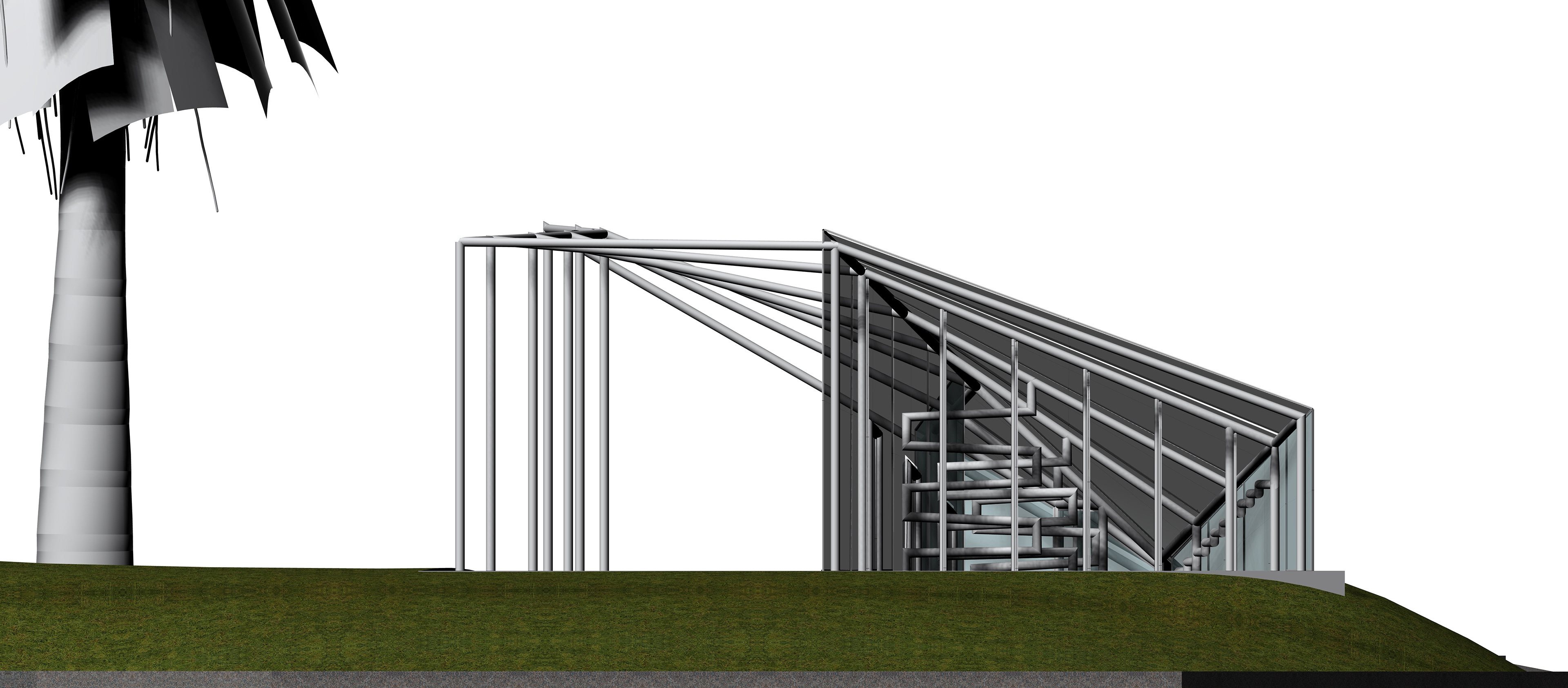 Elevation | west (open)