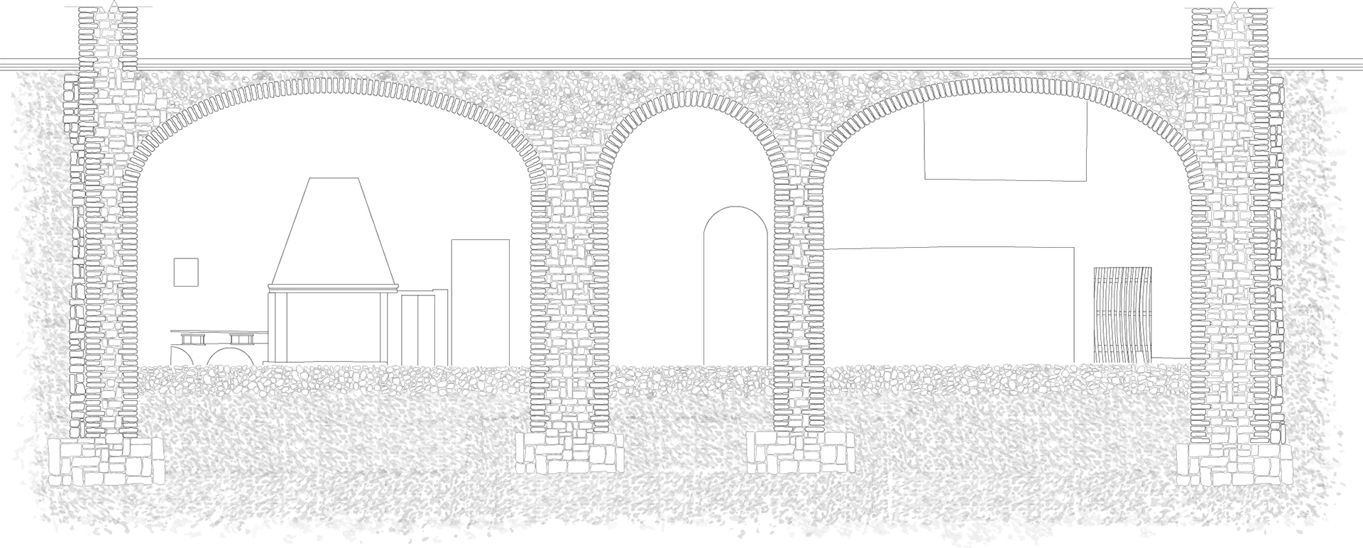 Section of the kitchen