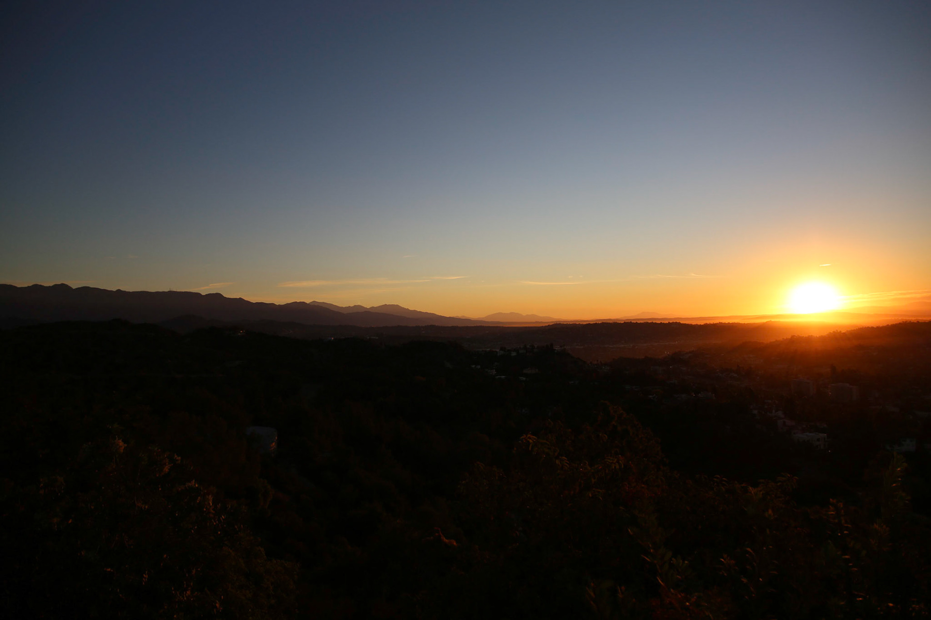 Blick auf Los Angeles vom Griffith Observatory.