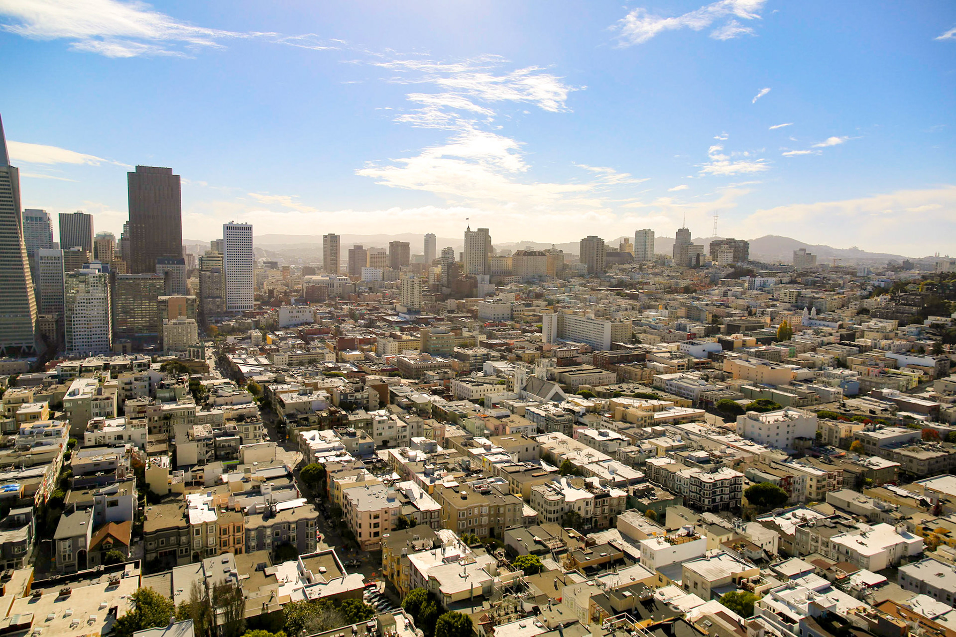 Blick auf San Francisco vom Coit Tower.