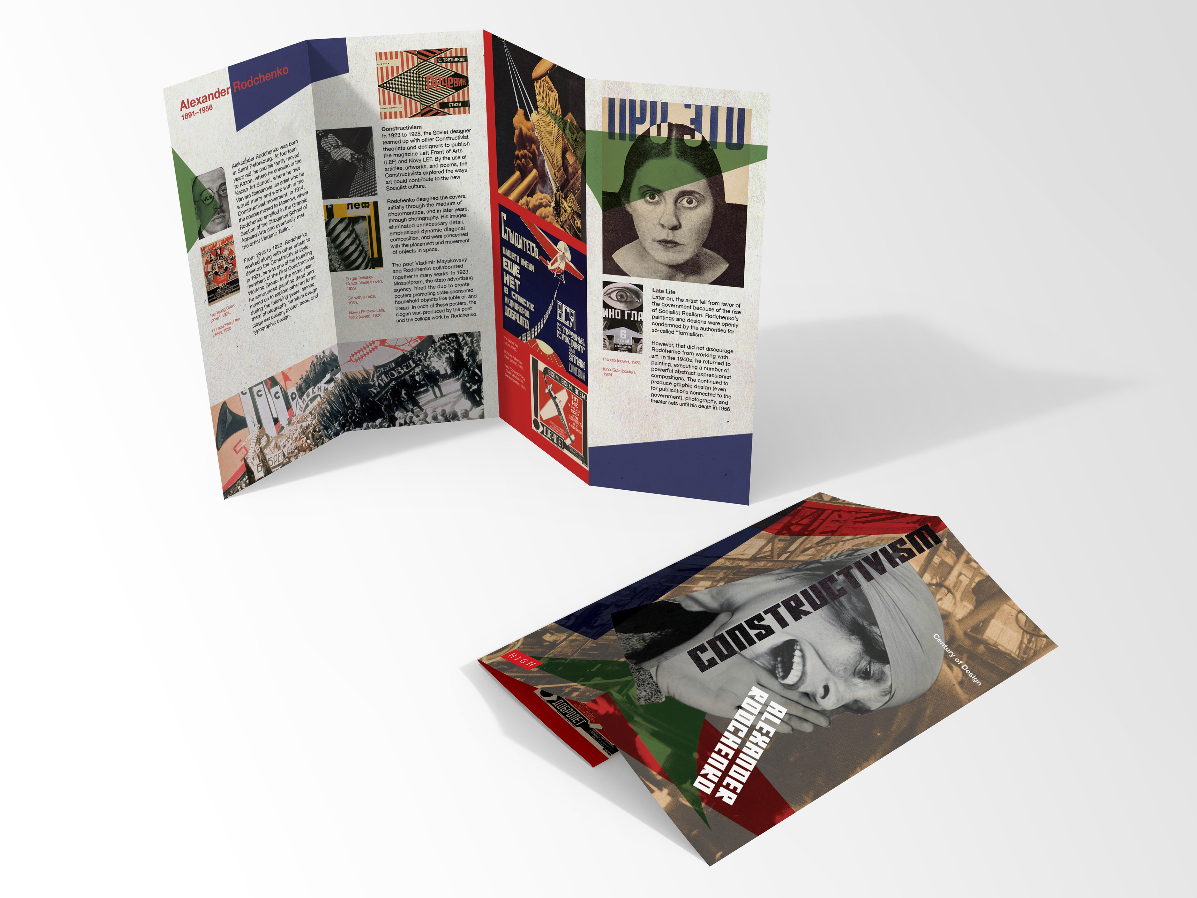 Overall brochure about Alexander Rodchenko using the artist artwork