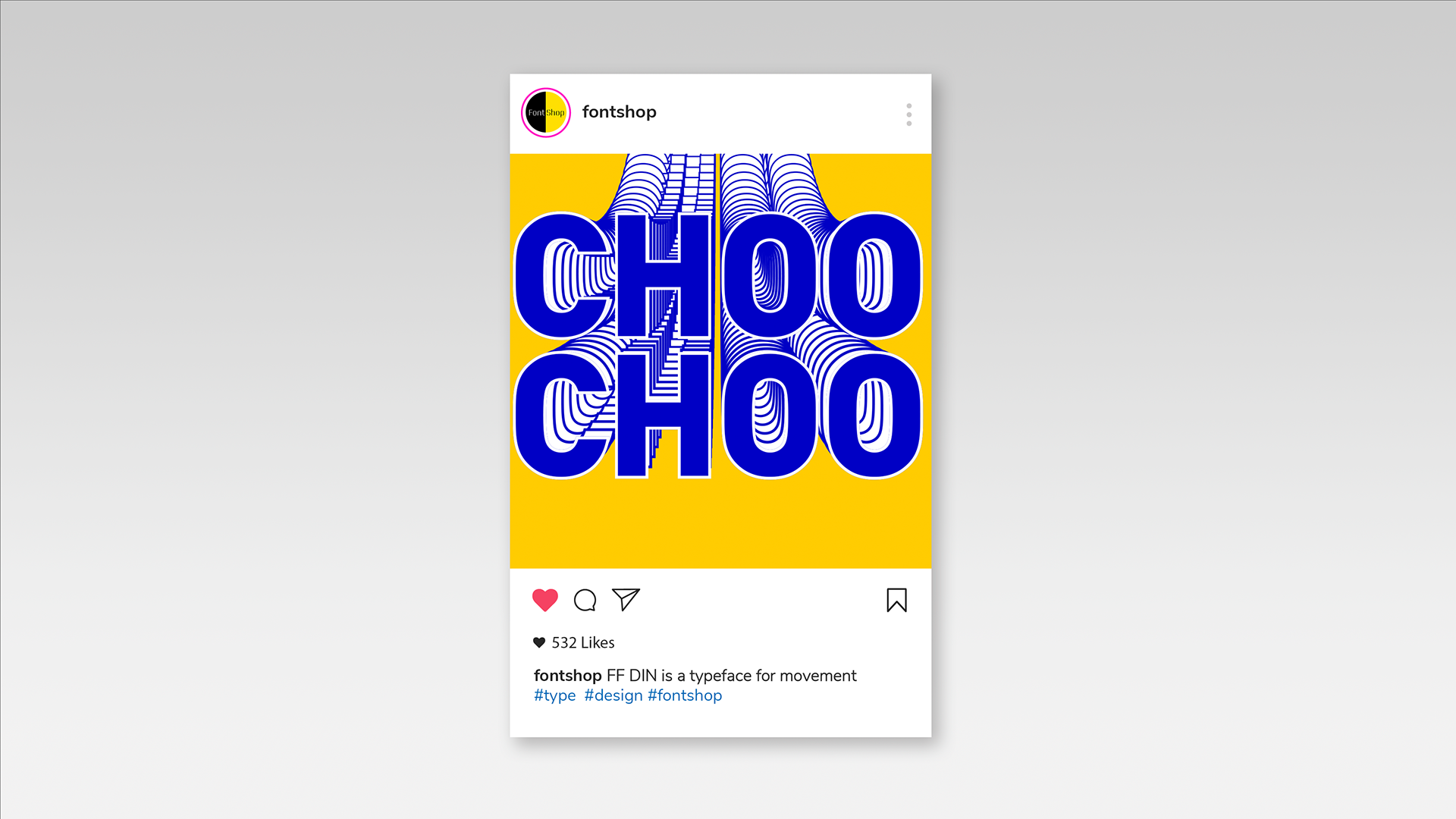 Fontshop instagram post with animation
