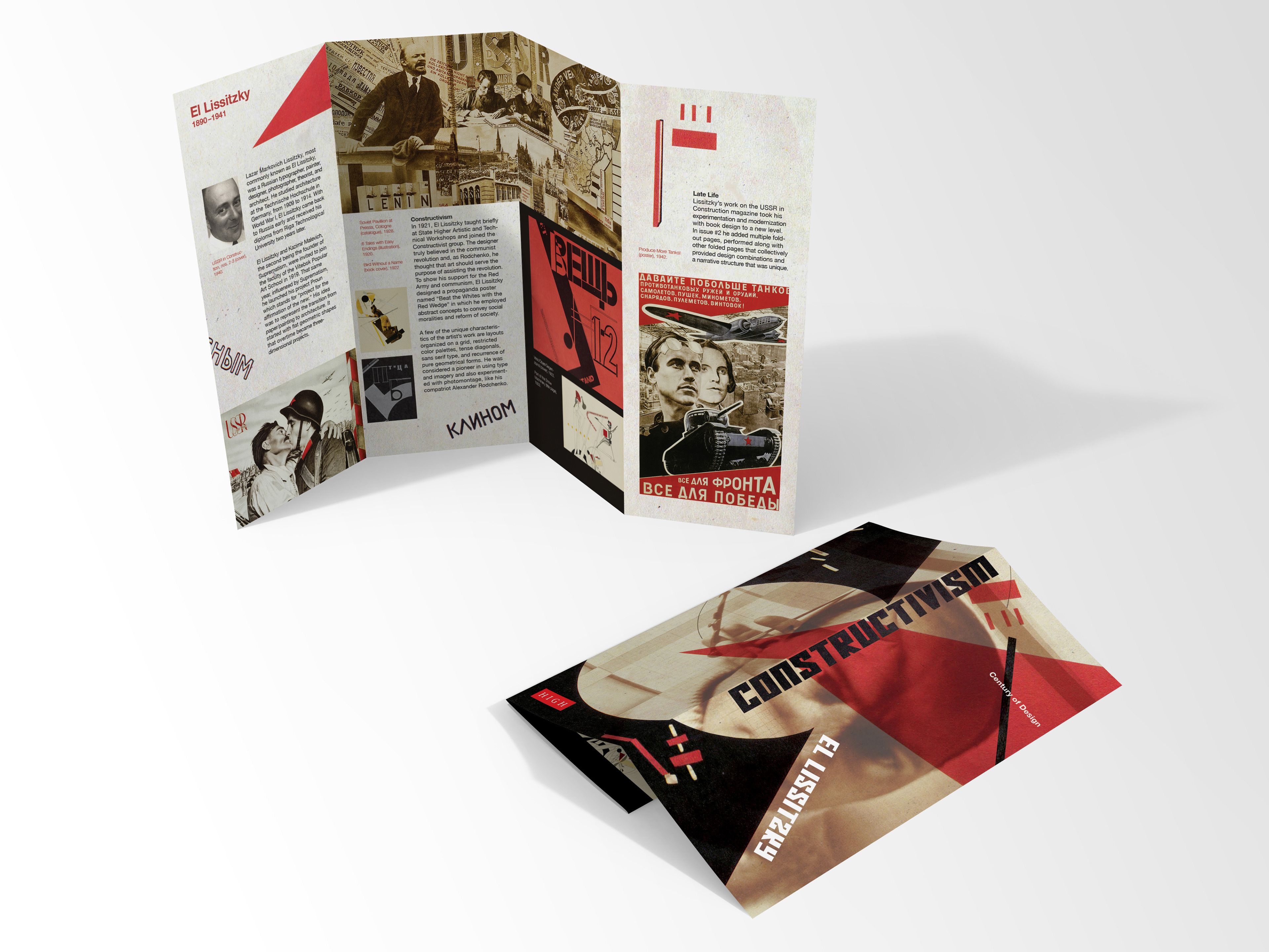 Overall brochure about El Lissitzky using the artist artwork