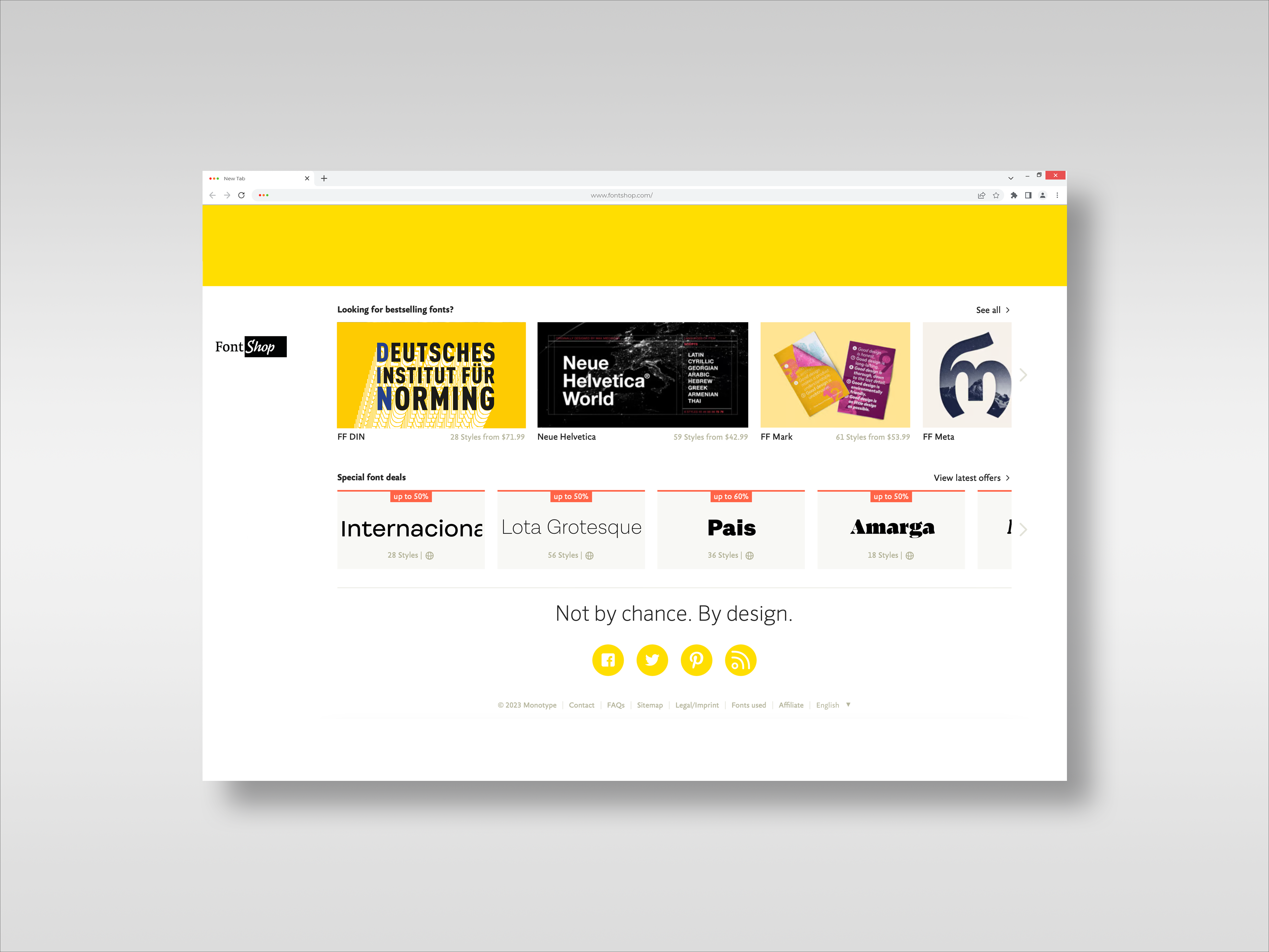 Fontshop promoting FF Din