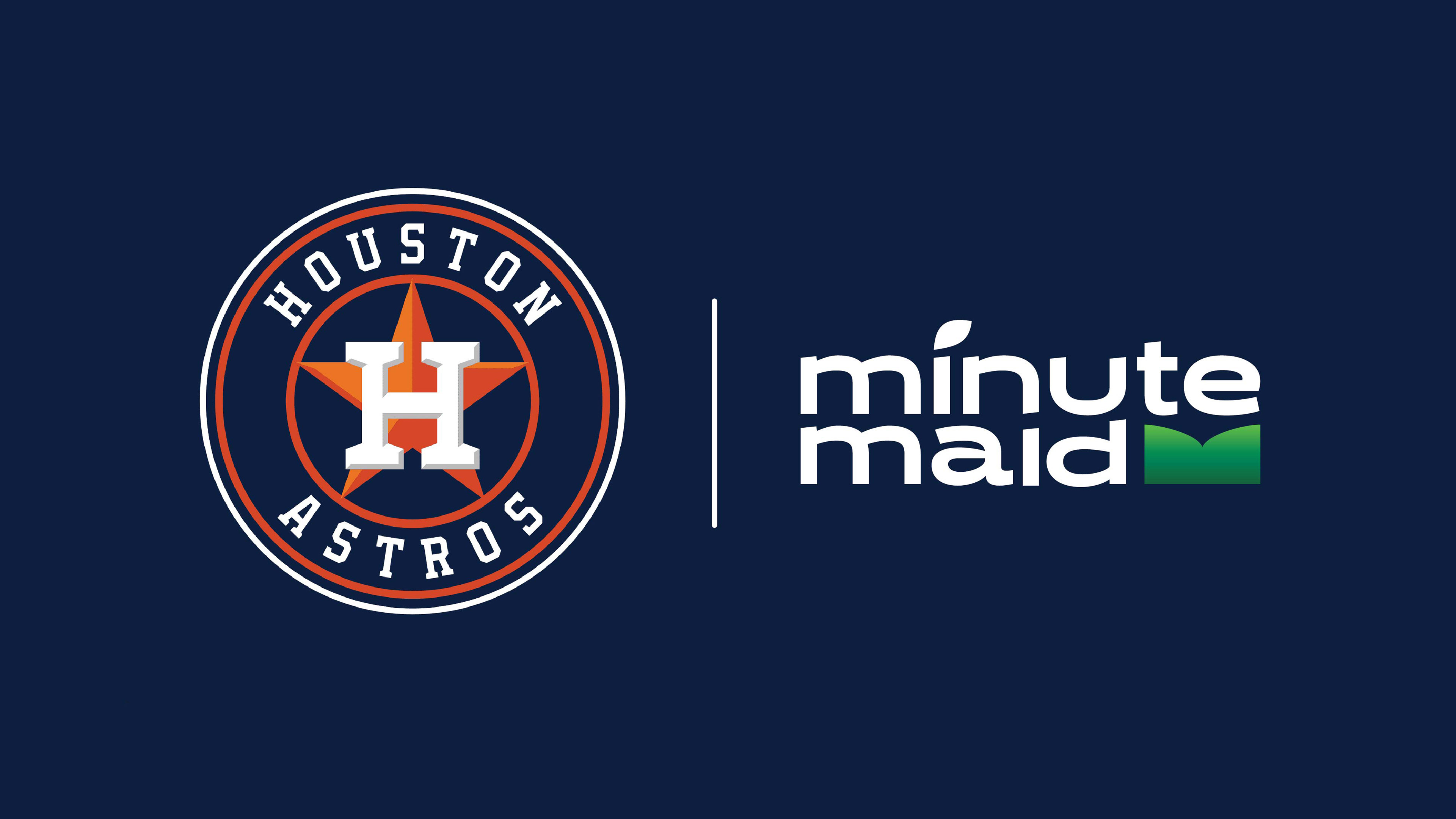 Houston Astros logo lock up with Minute Maid logo