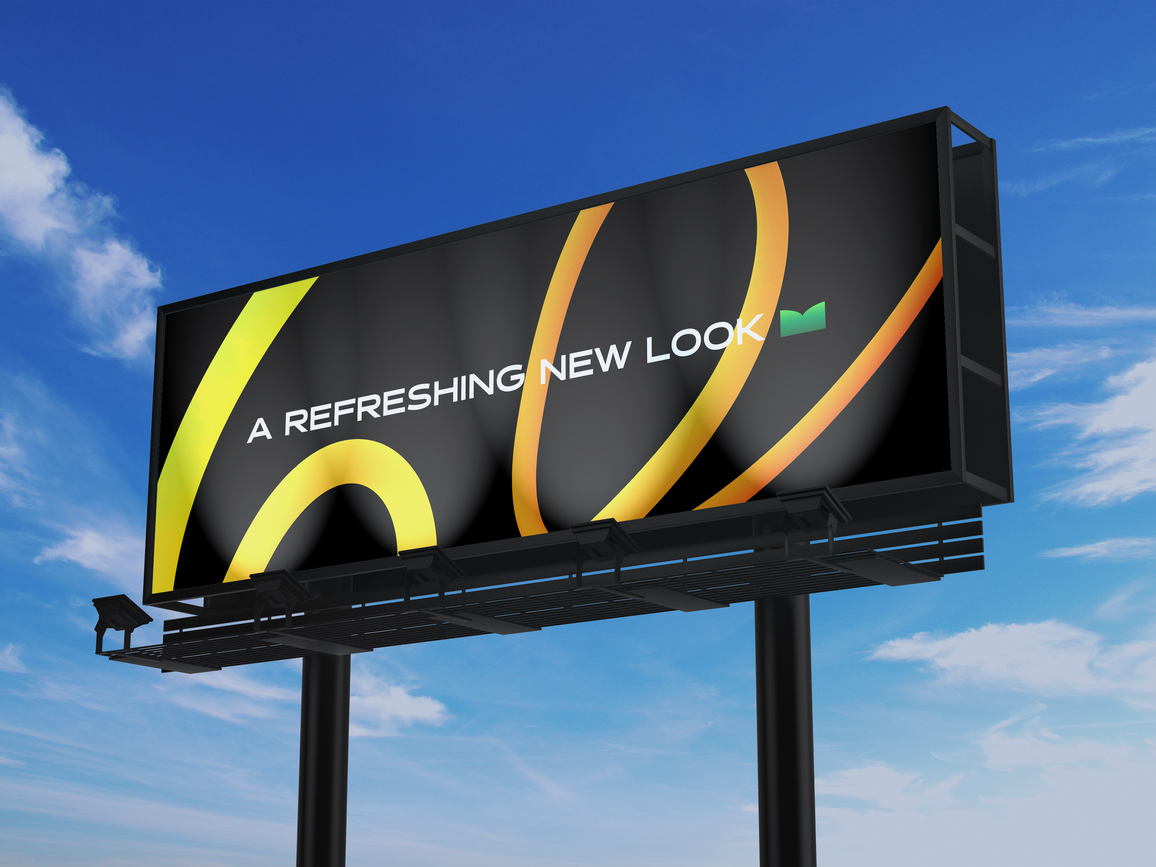 billboard that says "a refreshing new look"