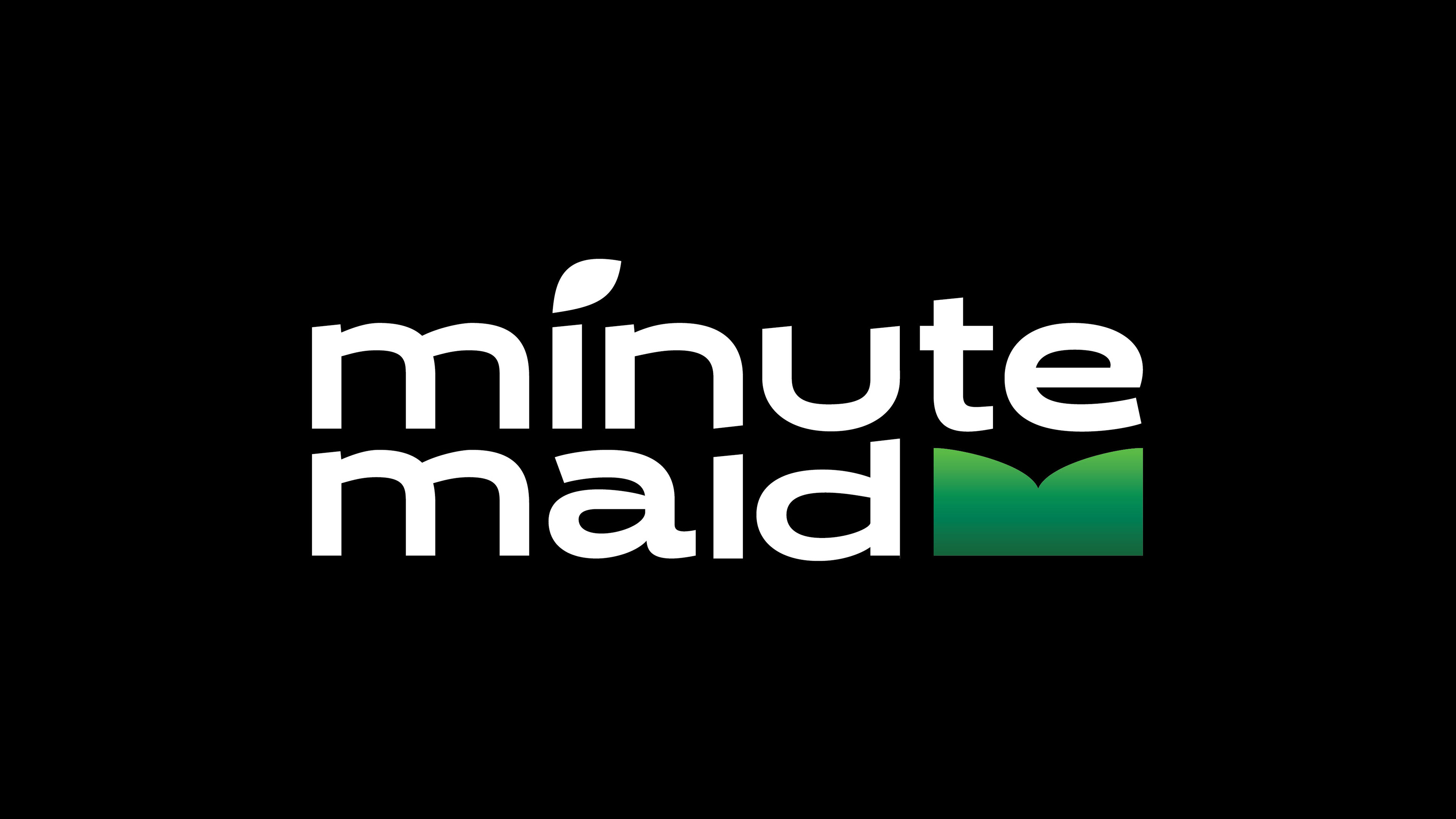 minute maid new logo on black with green icon