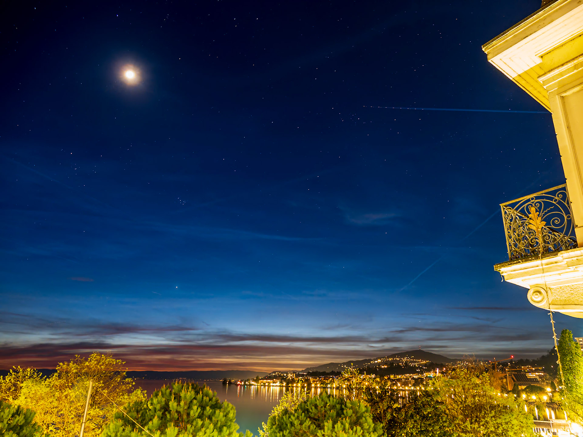 View from La Rouvenaz Hotel in Montreux, Switzerland