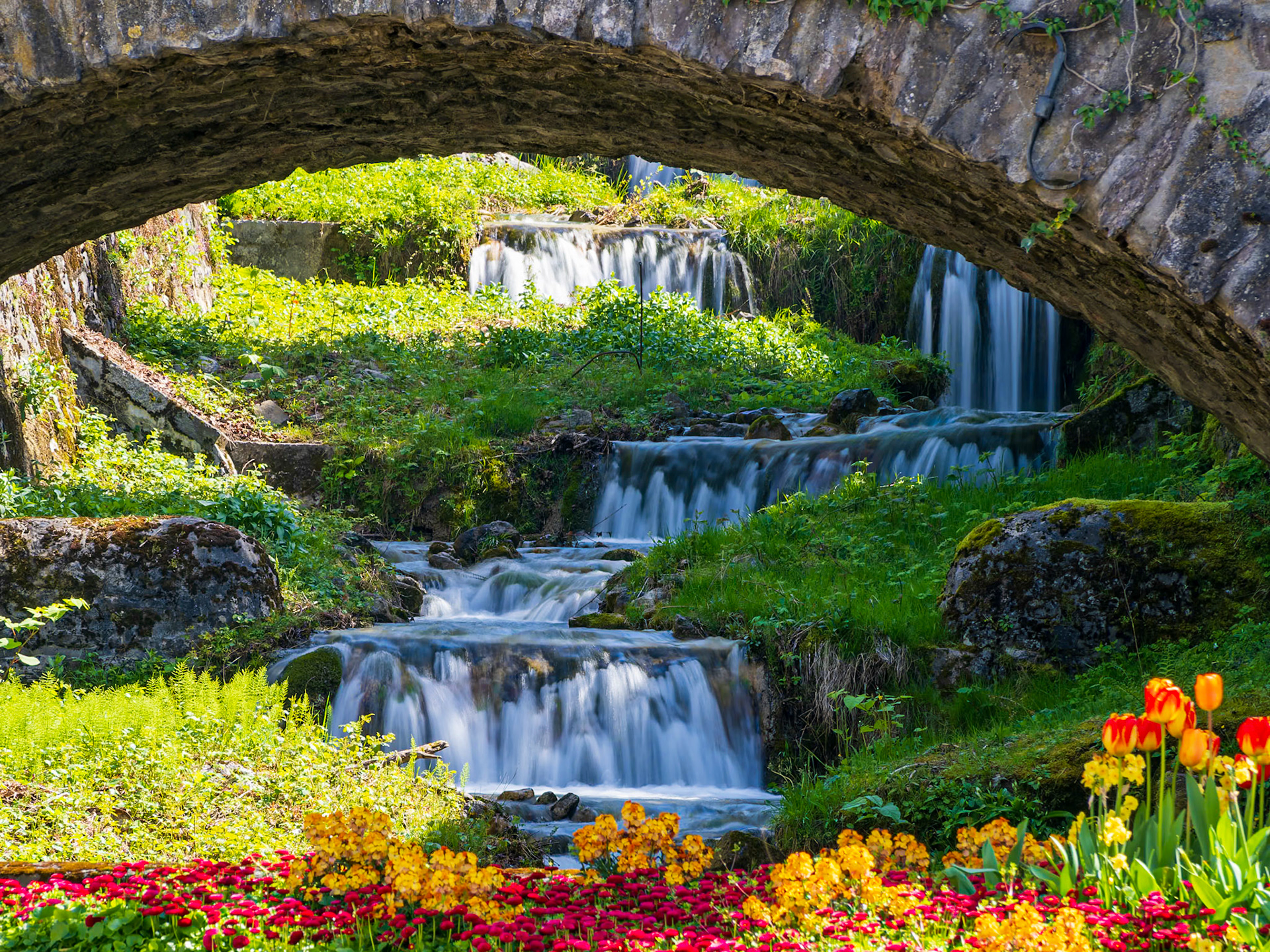 Waterfall in Montreux, Switerland
