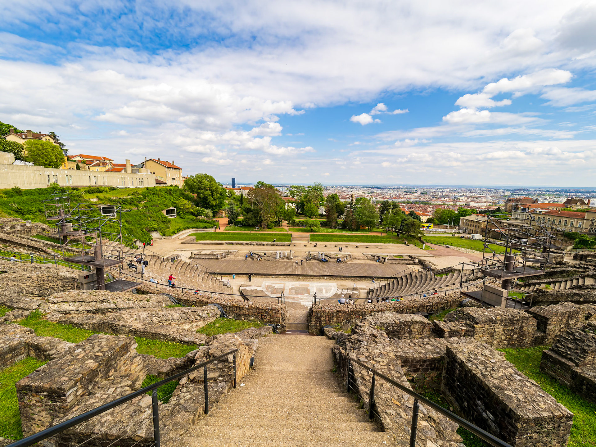 Also known as the Grand Roman Theatre of Lyon, the Théâtre Romain, or simply the Grand Théâtre, the Ancient Theatre of Fourvière would be at home in the heart of Rome. The archaeological wonder, refurbished in the early 20th century, is one of the oldest such amphitheaters in existence; it was first built under Augustus and later expanded under Hadrian.