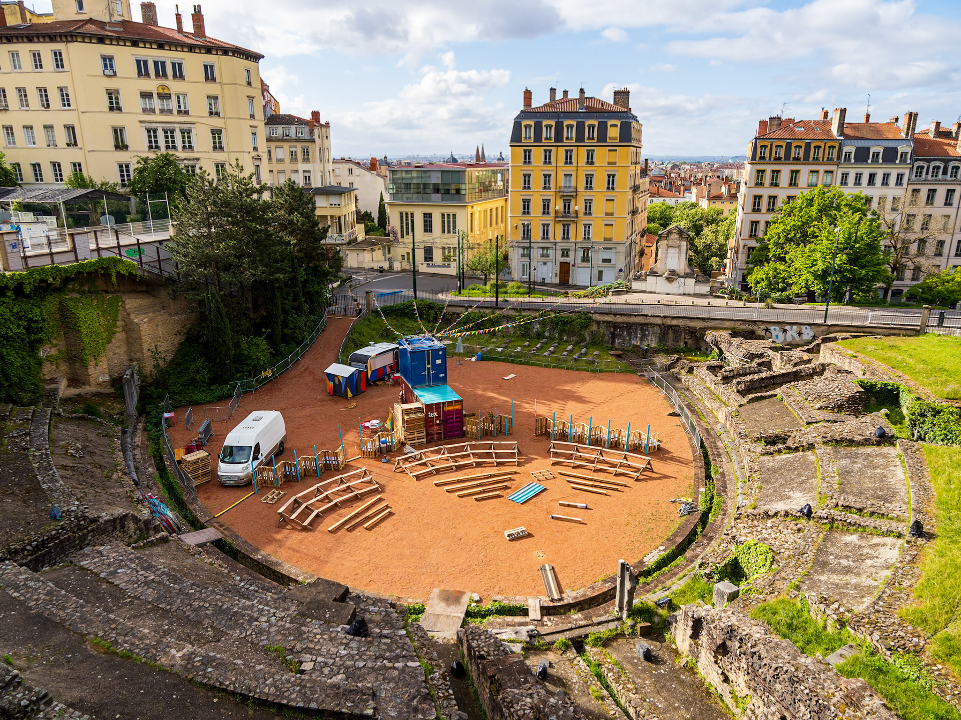 Amphitheater of the Three Gauls - Built in 19 AD, this Roman amphitheater was used for shows, circuses &amp; executions of Christians.
