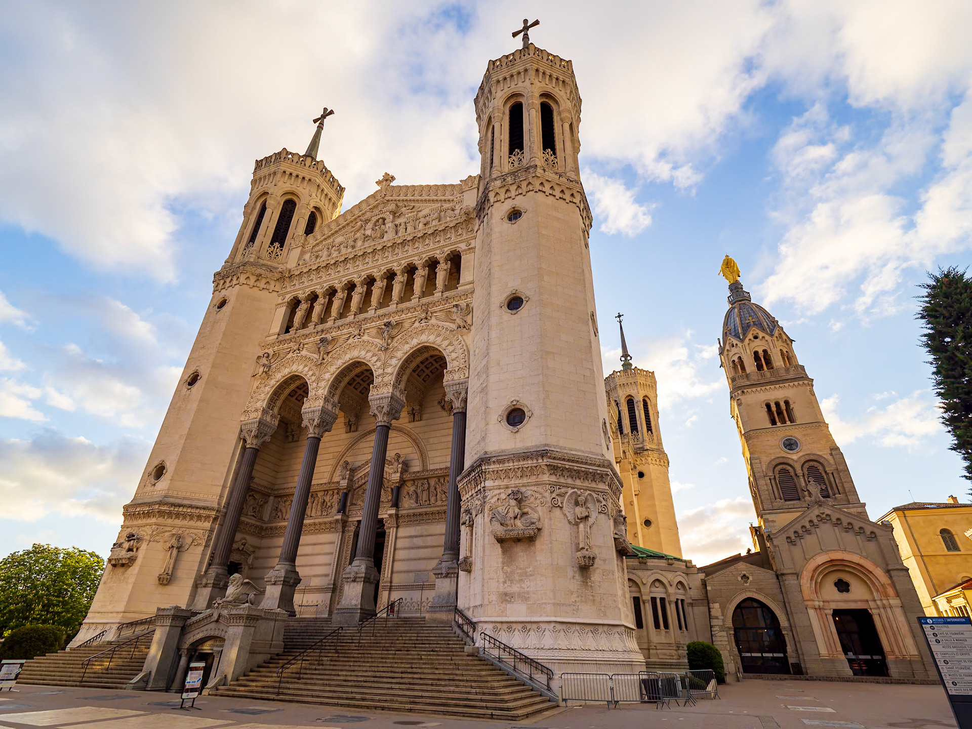 Lyon, France - Basilica of Notre Dame of Fourvière - 19th-century basilica