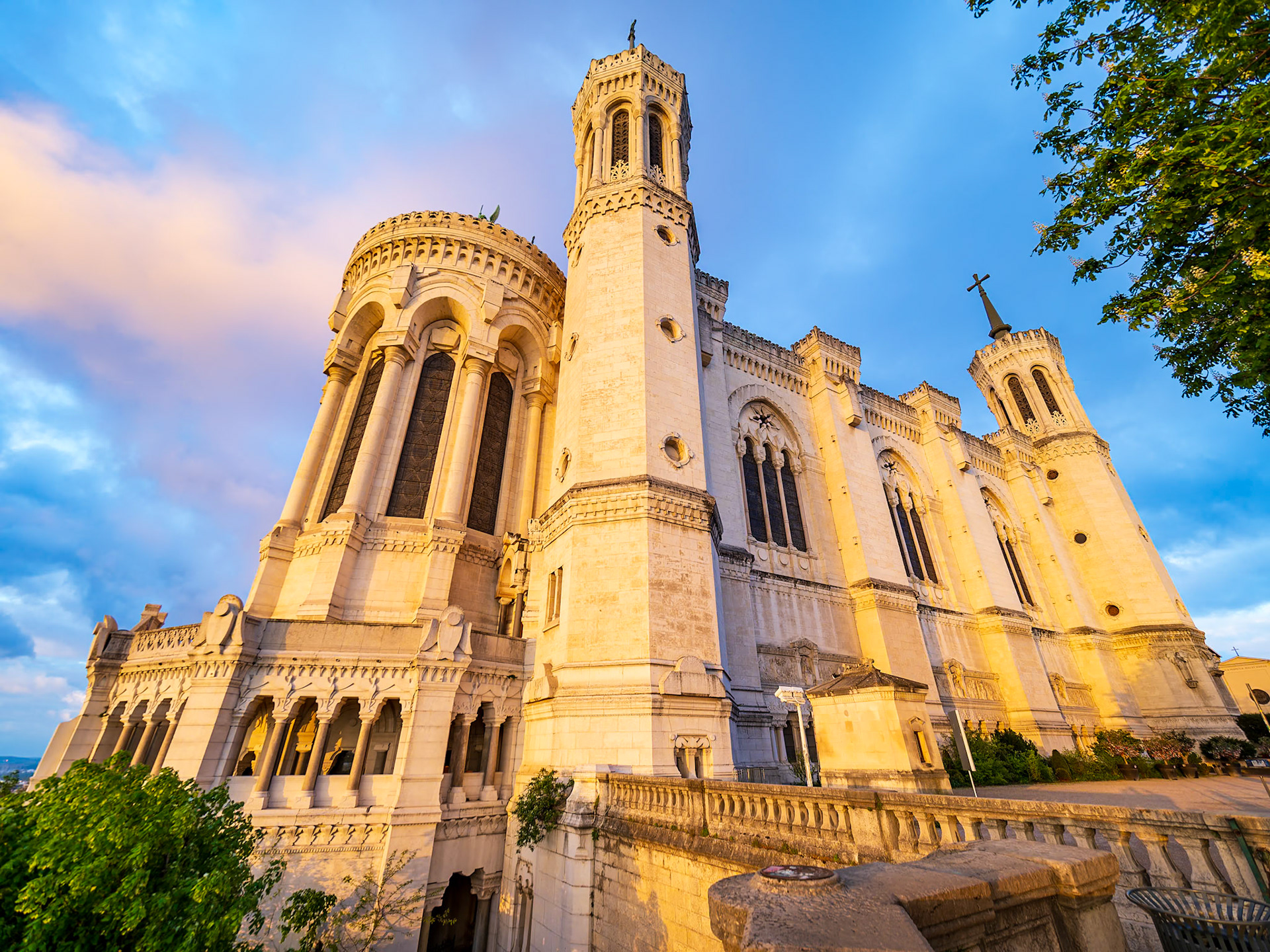 Lyon, France - Basilica of Notre Dame of Fourvière - 19th-century basilica
