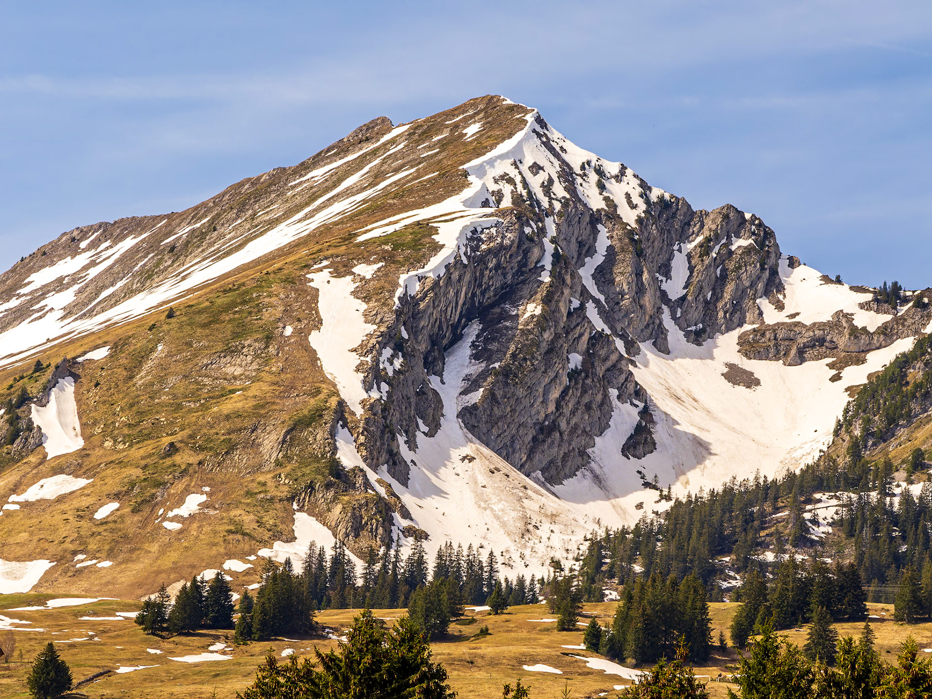 Swiss Alps view from Les Mosses, Switzerland