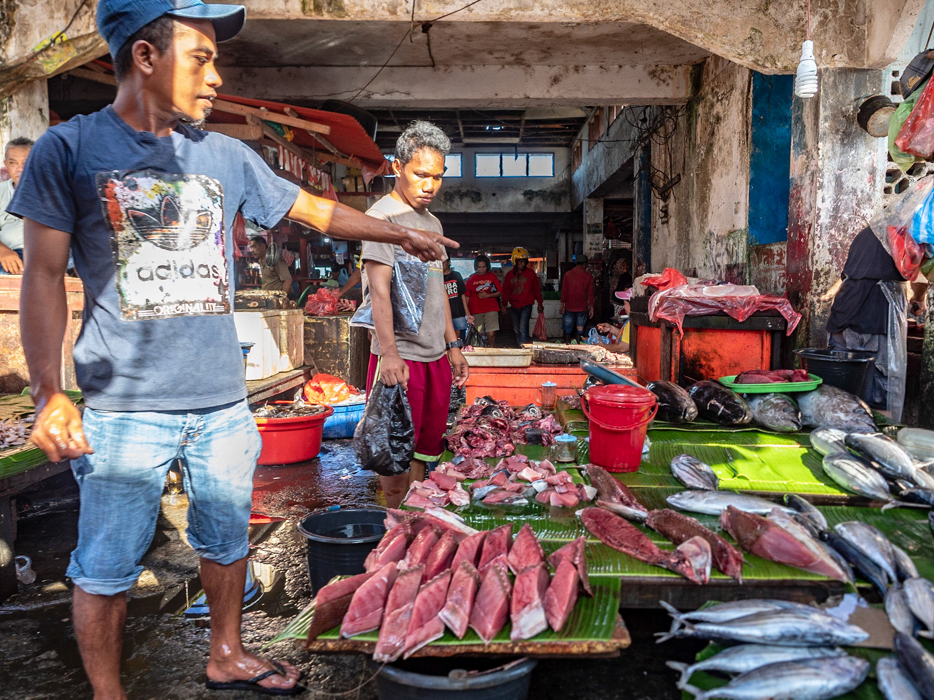 Fish for sale at the Salamat Detang Market, Ambon, Indonesia
