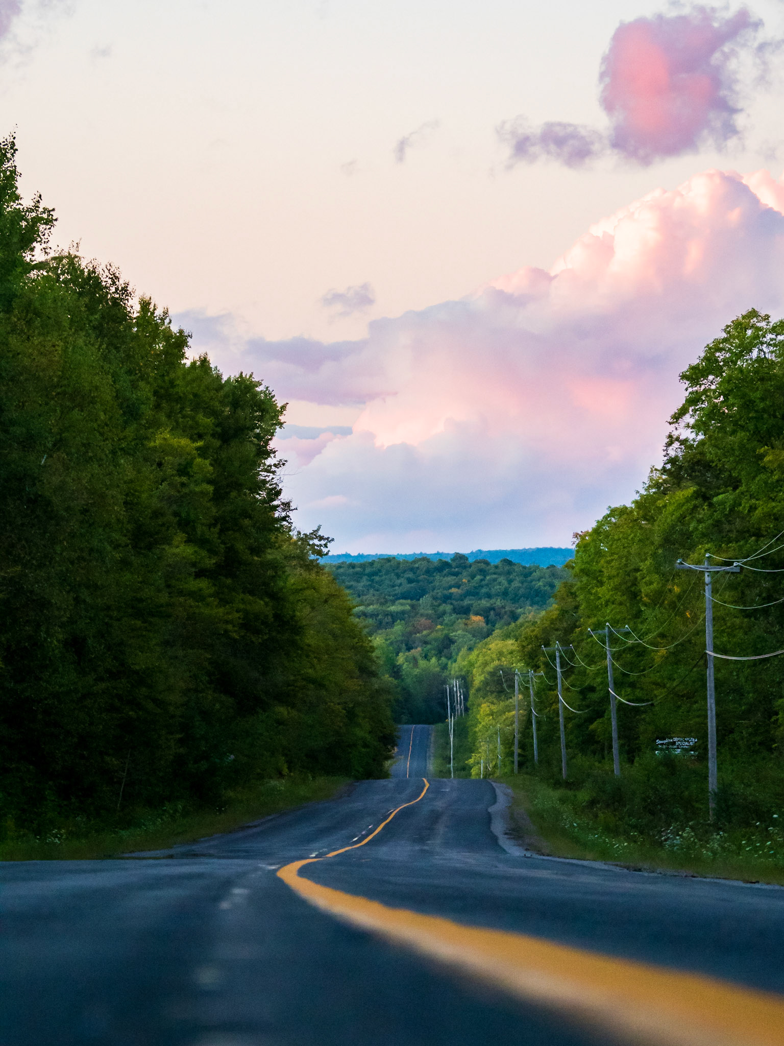 Haliburton Forest Sunset and Country Road 7 / Kennisis Lake Road, Haliburton, Ontario