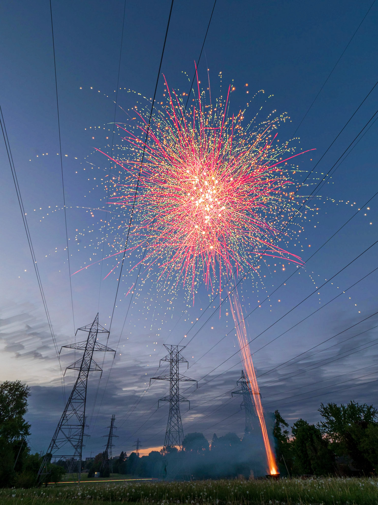Victoria day fireworks in Etobicoke