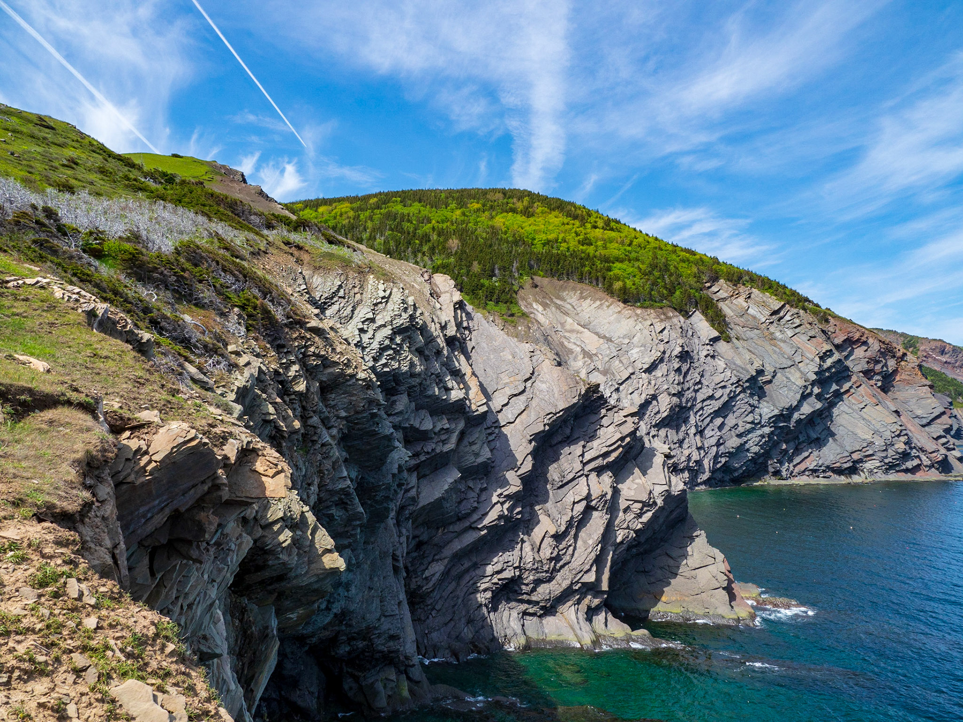 Rugged French Rock around the tip of Meat Cove, Nova Scotia