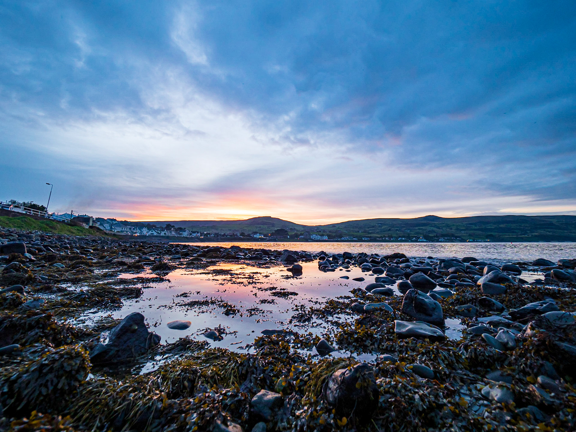 Sunset on the Coast Road, Ballygally, Northern Ireland, United Kingdom