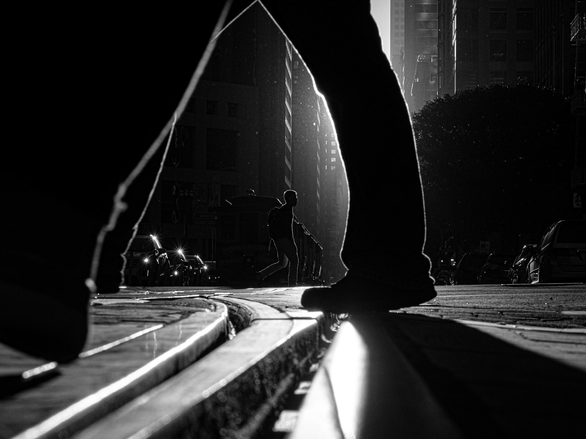 San Francisco California St Cable Car Silhouette