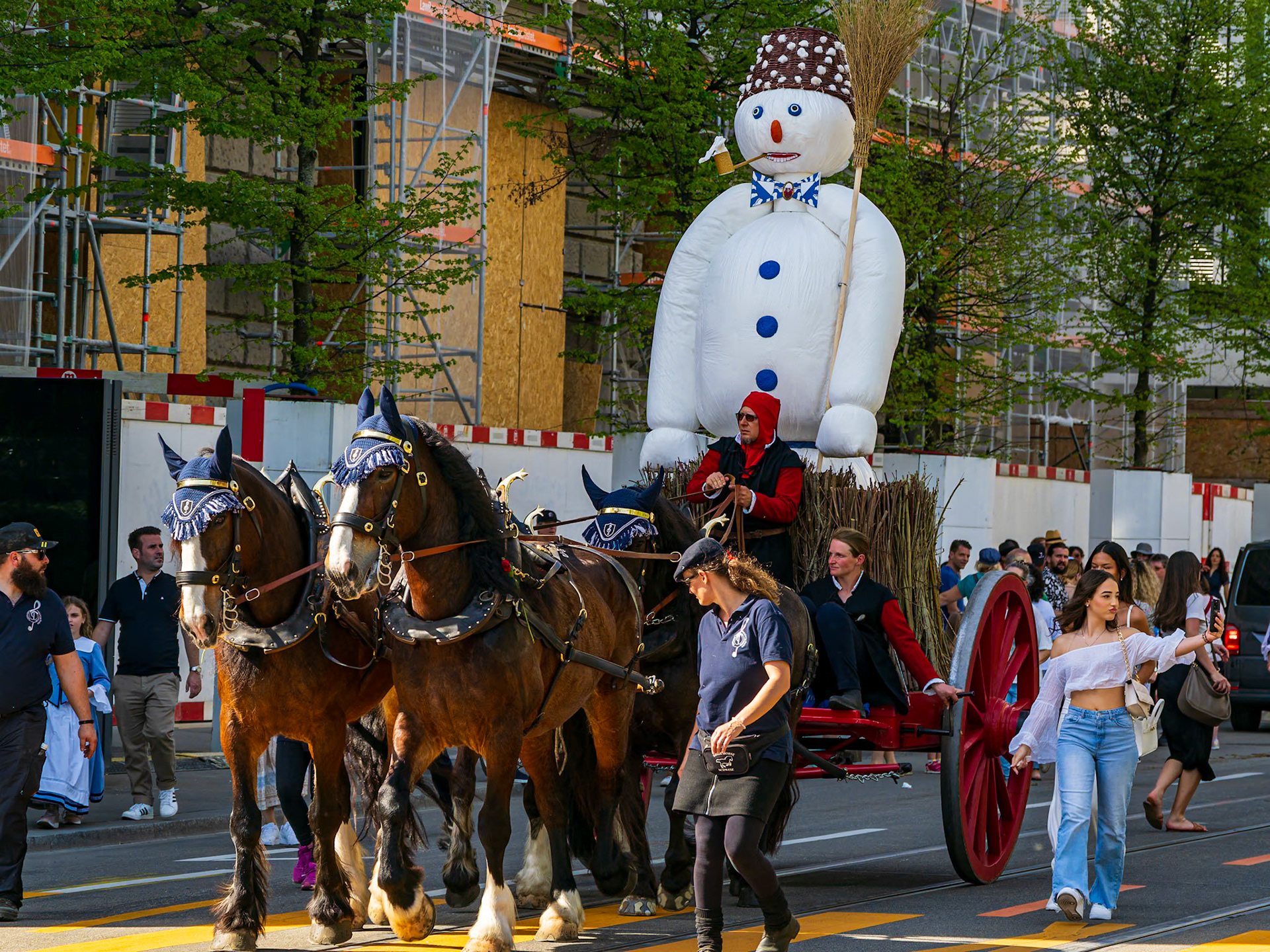 Zurich, Switzerland - Böögg, an 11-foot-tall snowman stuffed with straw, cotton—and dynamite. But rather than wait for it to see its shadow, as is the case on Groundhog Day, folks gather in the town square to cheer as it’s engulfed in flames. The belief is that the sooner the Böögg’s head explodes, the closer the townspeople are to spring.