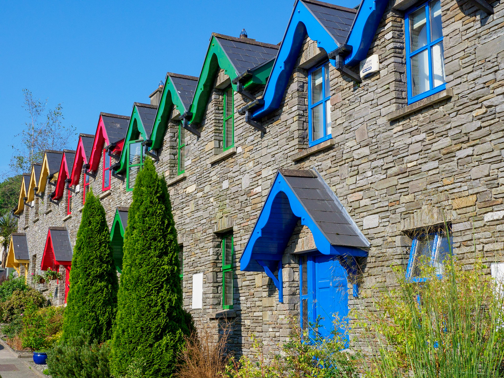 Painted Houses in Leap, near Skibbereen, County Cork, Ireland