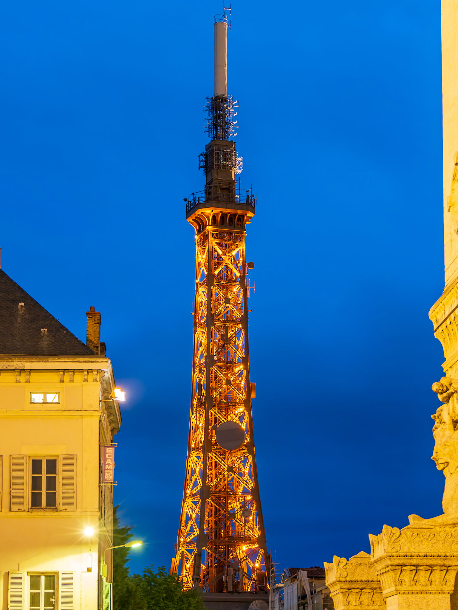 Metallic tower of FourvièreTour Métallique de Fourvière - Industrial-style tower, built in 1894 for the Exposition Internationale