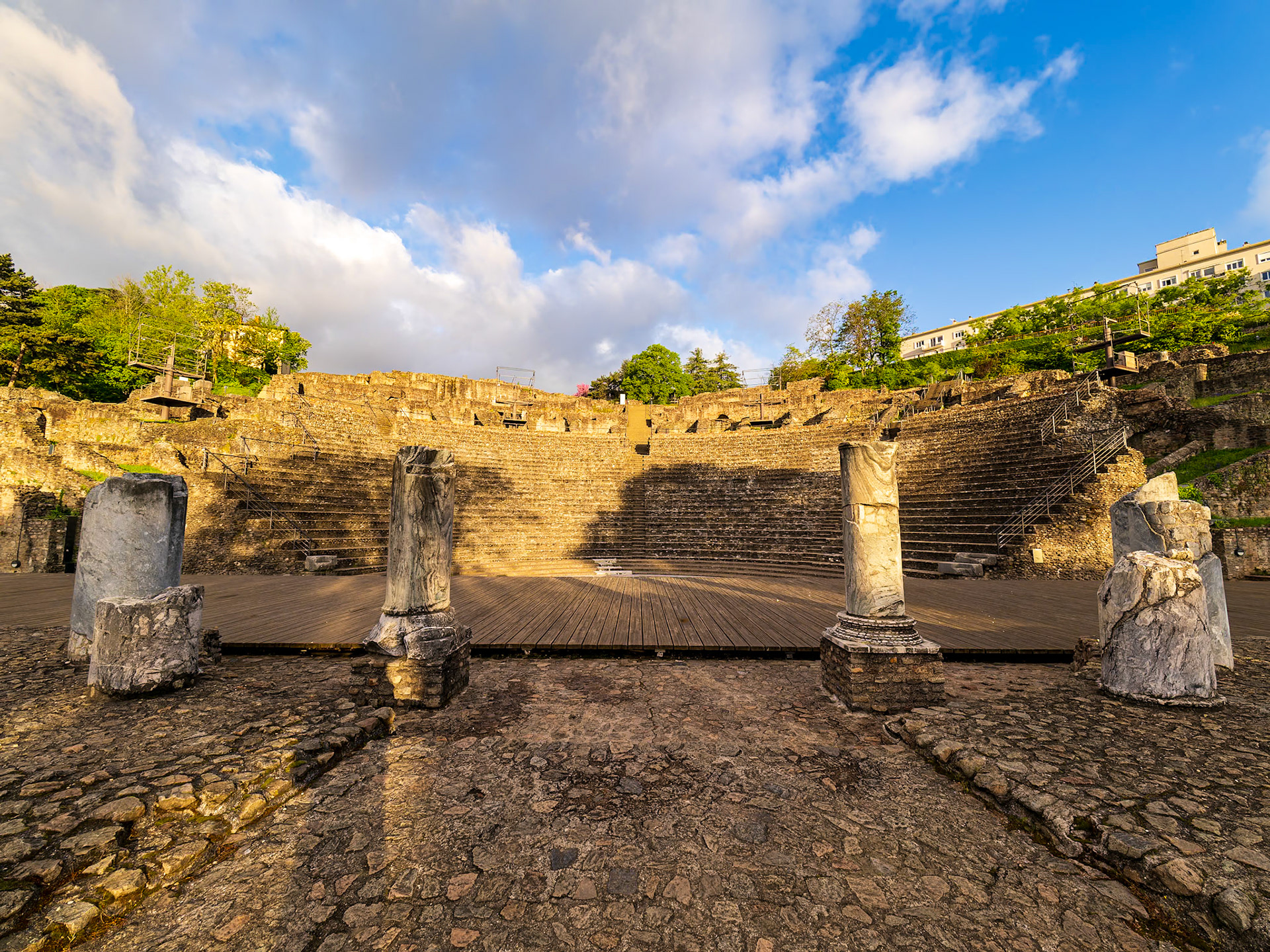 Also known as the Grand Roman Theatre of Lyon, the Théâtre Romain, or simply the Grand Théâtre, the Ancient Theatre of Fourvière would be at home in the heart of Rome. The archaeological wonder, refurbished in the early 20th century, is one of the oldest such amphitheaters in existence; it was first built under Augustus and later expanded under Hadrian.