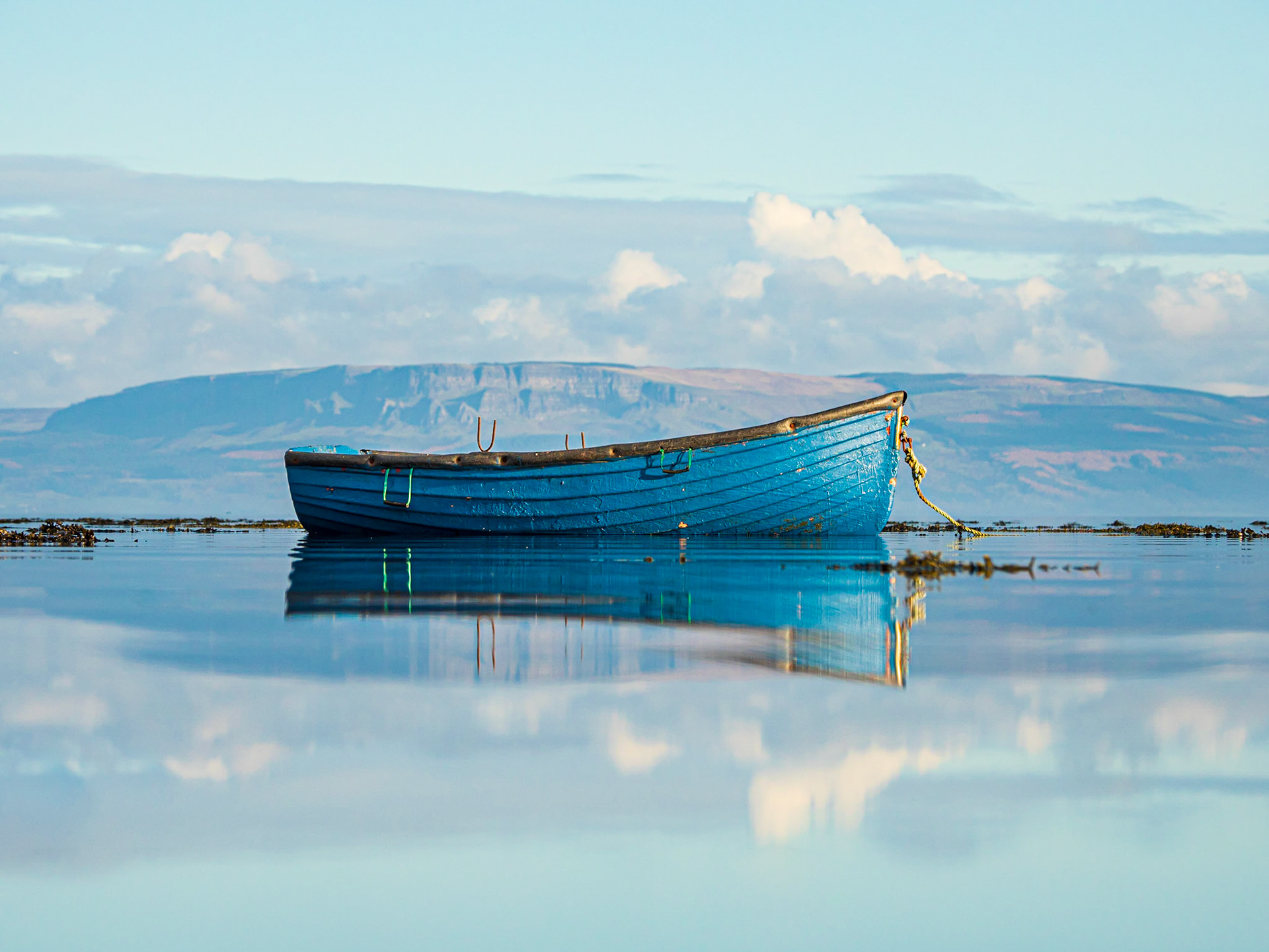 Boats and Reflections in the Lough Foyle near Quigley's Point, Donegal, Ireland