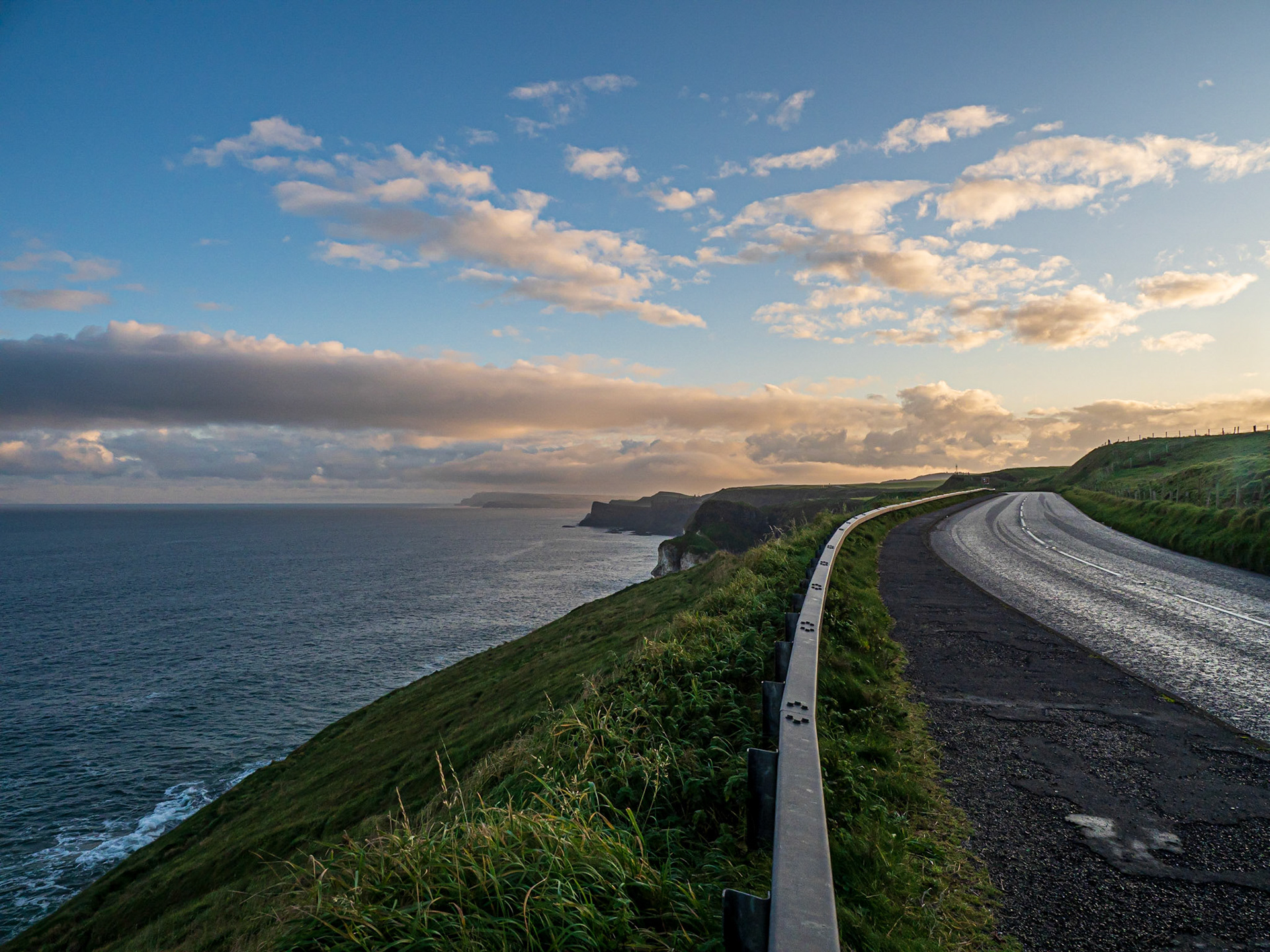 Views along Dunluce Road, Portrush, Northern Ireland, UK
