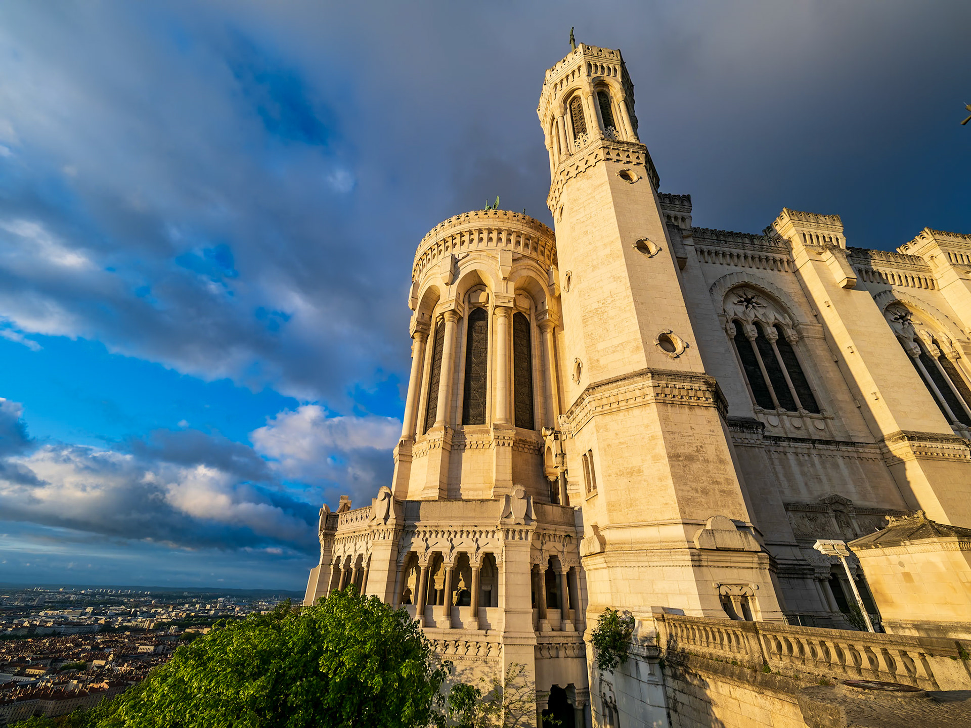 Lyon, France - Basilica of Notre Dame of Fourvière - 19th-century basilica
