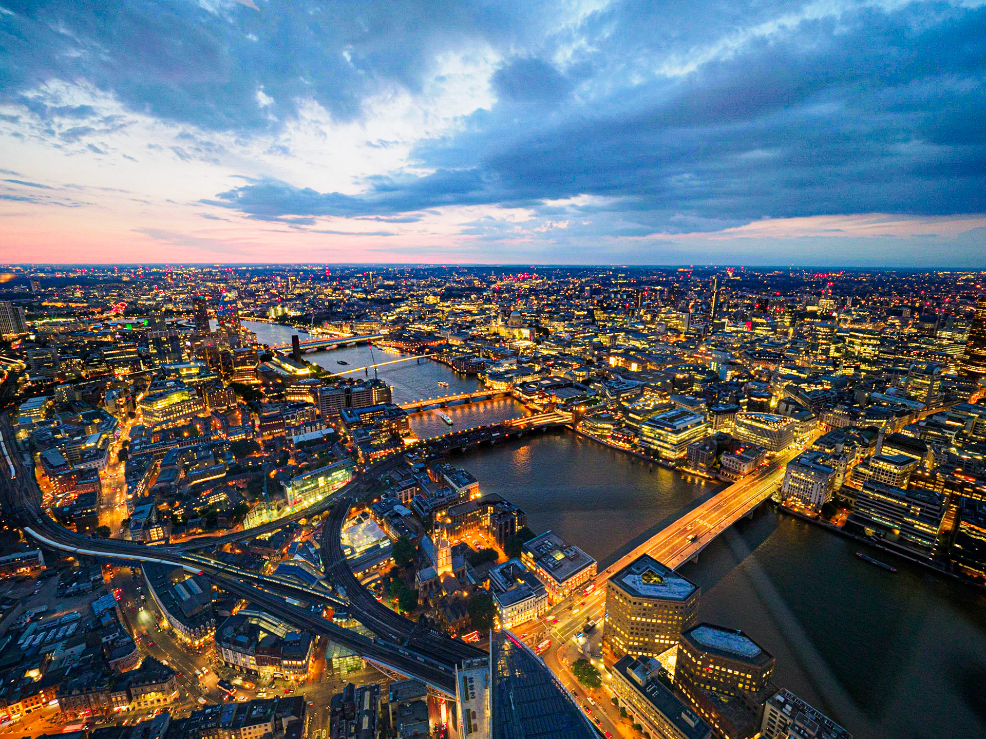 Sunset - View from the Shard, London, England