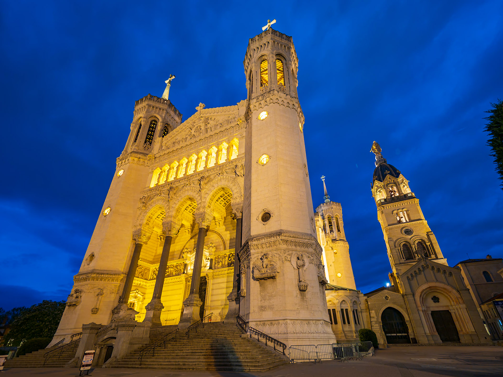 Lyon, France - Basilica of Notre Dame of Fourvière - 19th-century basilica