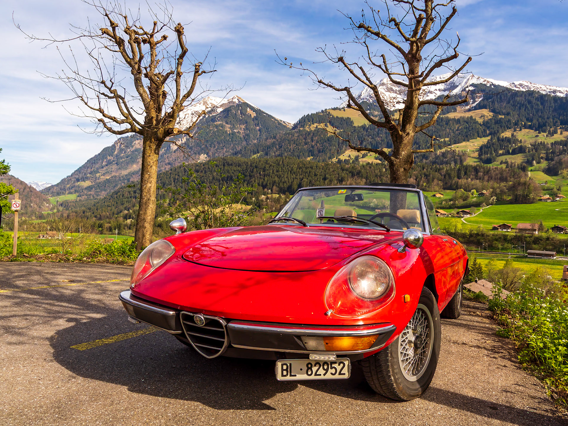 Alfa Romero and views of Latterbach, Switzerland