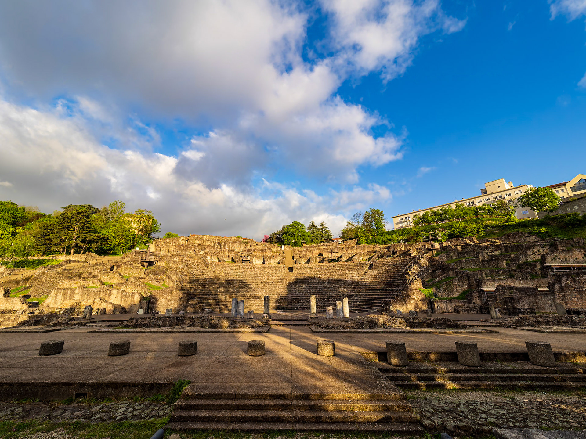 Also known as the Grand Roman Theatre of Lyon, the Théâtre Romain, or simply the Grand Théâtre, the Ancient Theatre of Fourvière would be at home in the heart of Rome. The archaeological wonder, refurbished in the early 20th century, is one of the oldest such amphitheaters in existence; it was first built under Augustus and later expanded under Hadrian.
