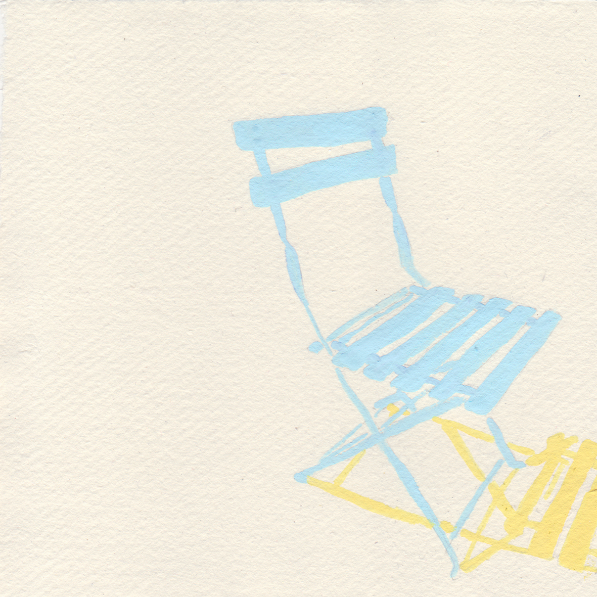 MELBOURNE CHAIR IV | gouache on paper, 150mm x 150mm