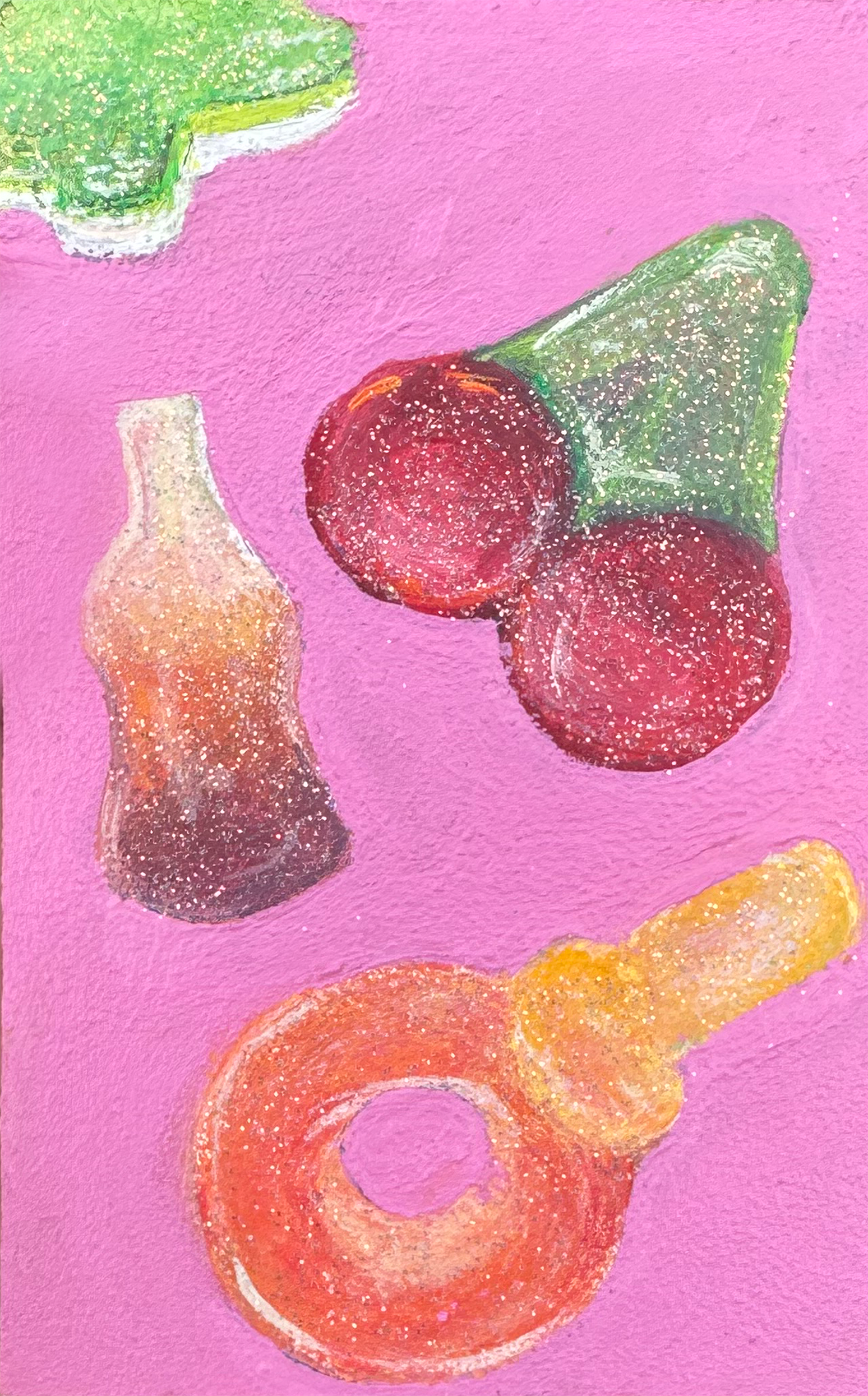 TANGFASTICS | gouache on card, 55mm x 85mm