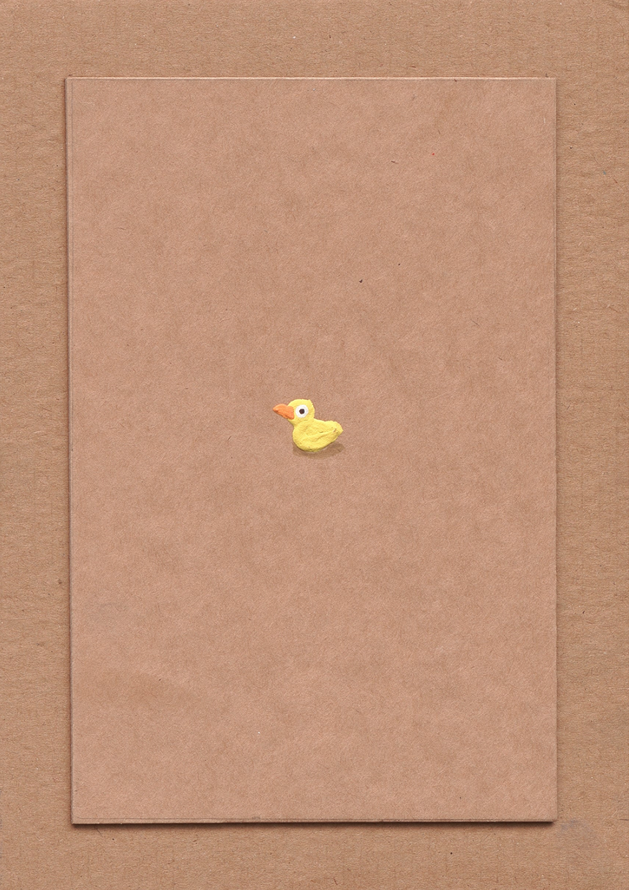 DUCKS ON CARDBOARD II | acrylic + spackle on card, A5