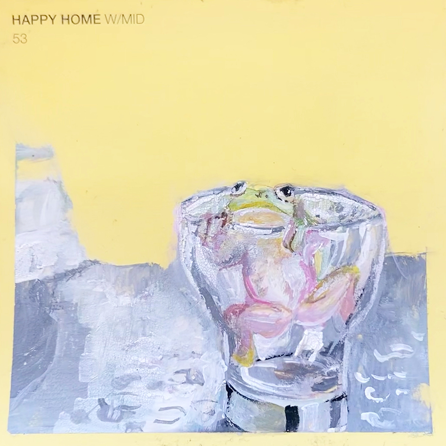 HAPPY HOME | gouache on card, 100mm x 100mm