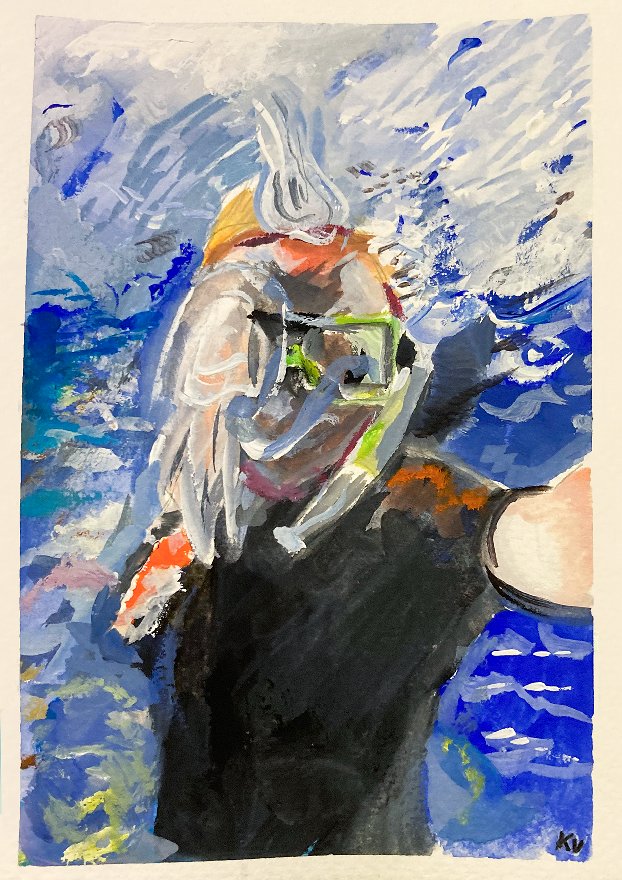 BEN | gouache, 4" x 6"