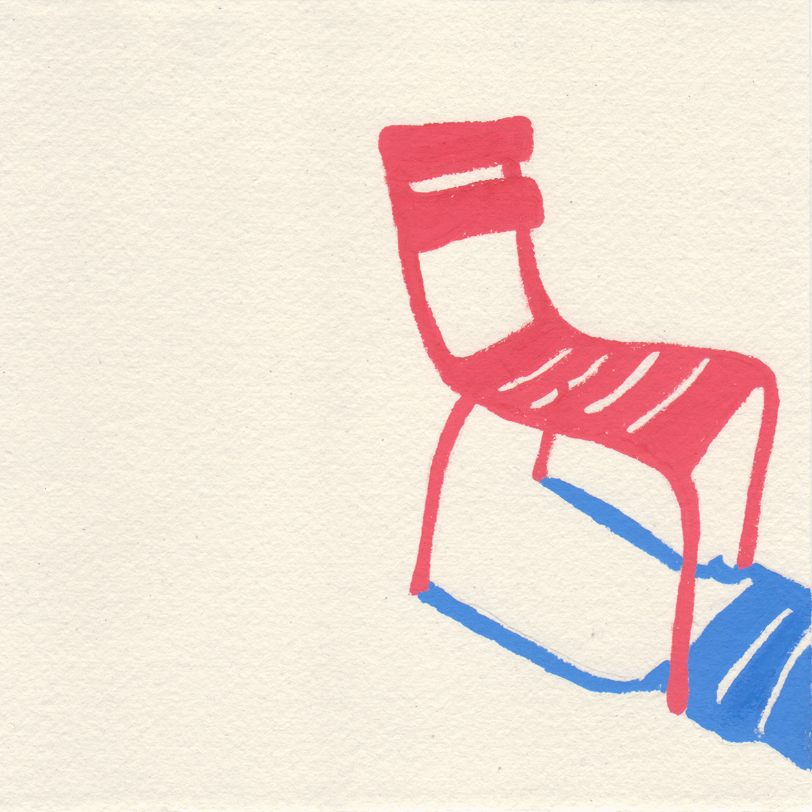MELBOURNE CHAIR III | gouache on paper, 150mm x 150mm