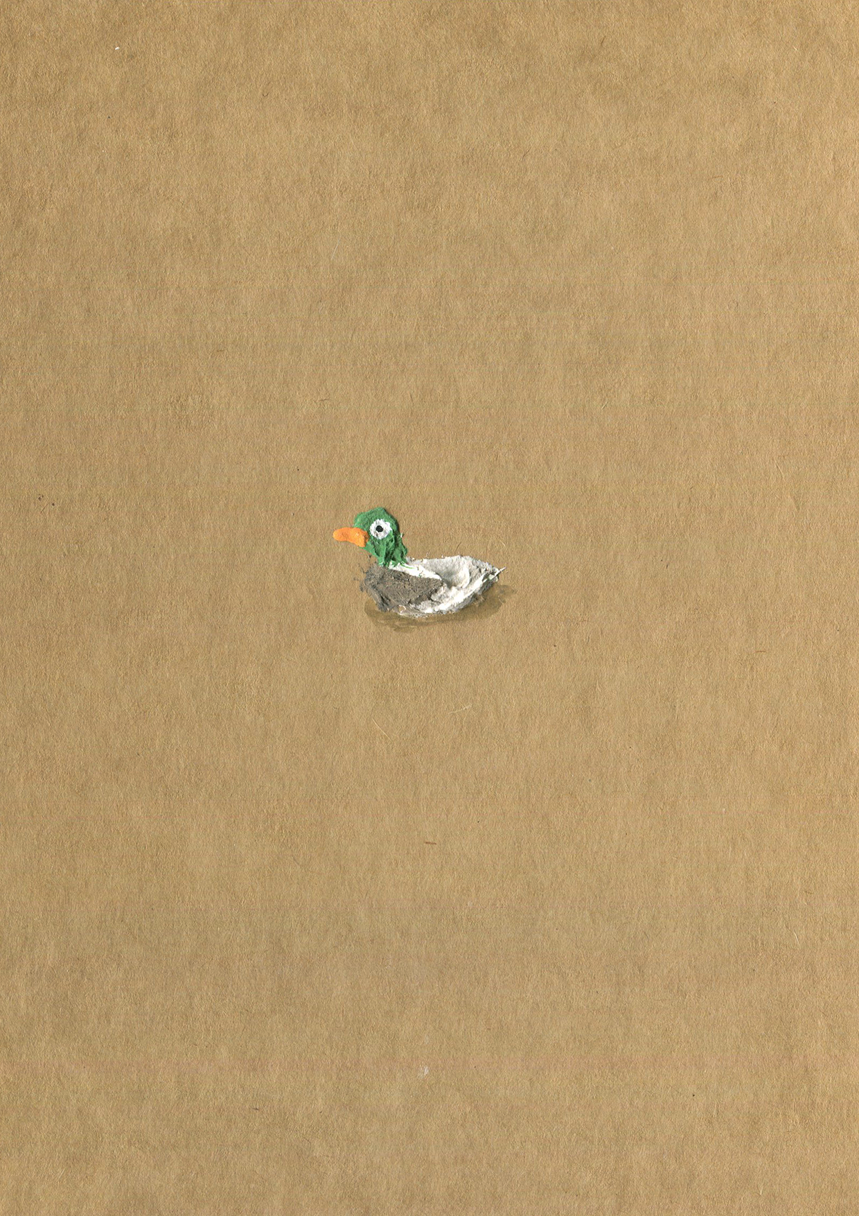 UCKS ON CARDBOARD V | acrylic + spackle on card, A5