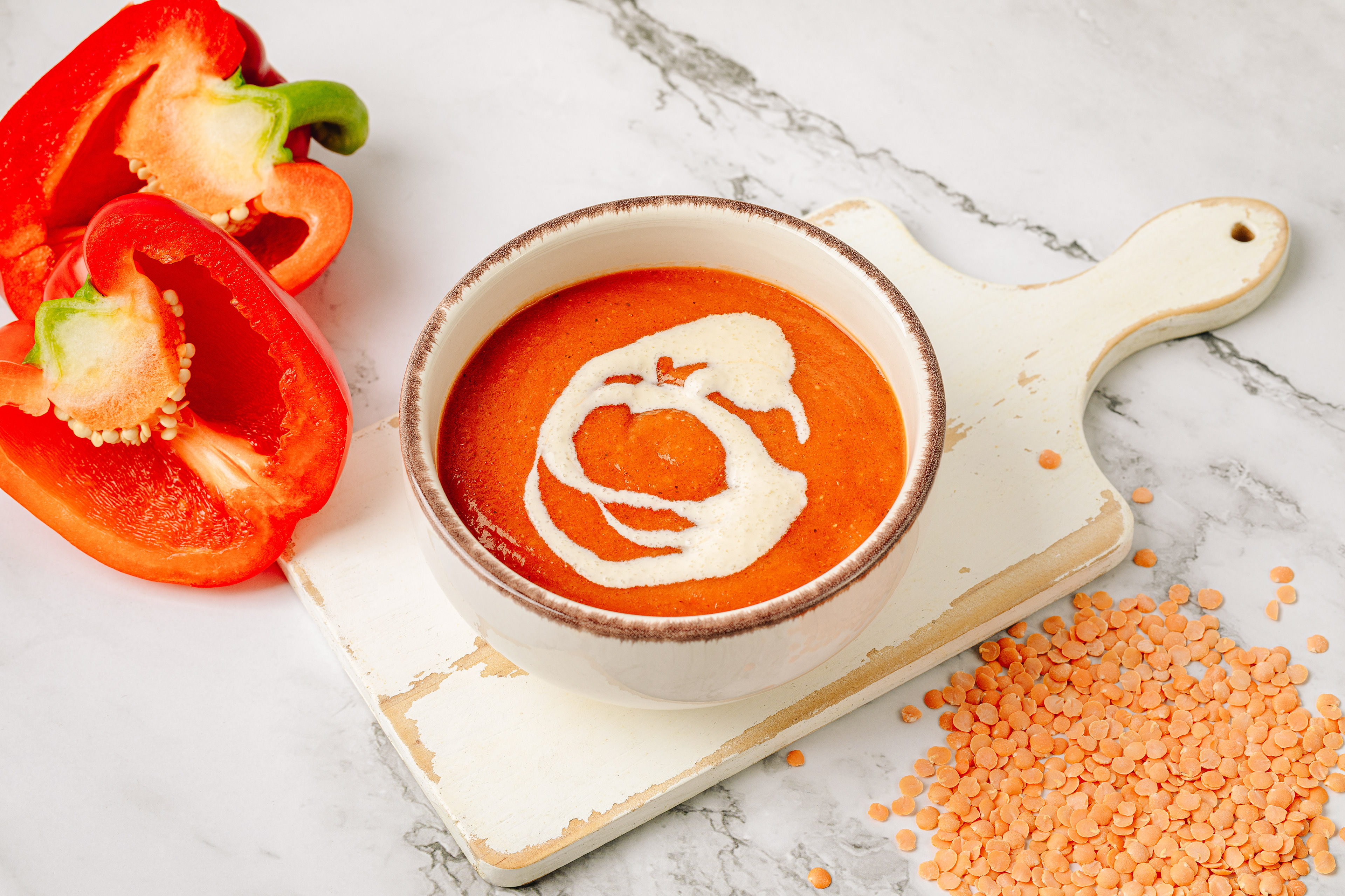 Roasted Red Pepper and Tomato Soup