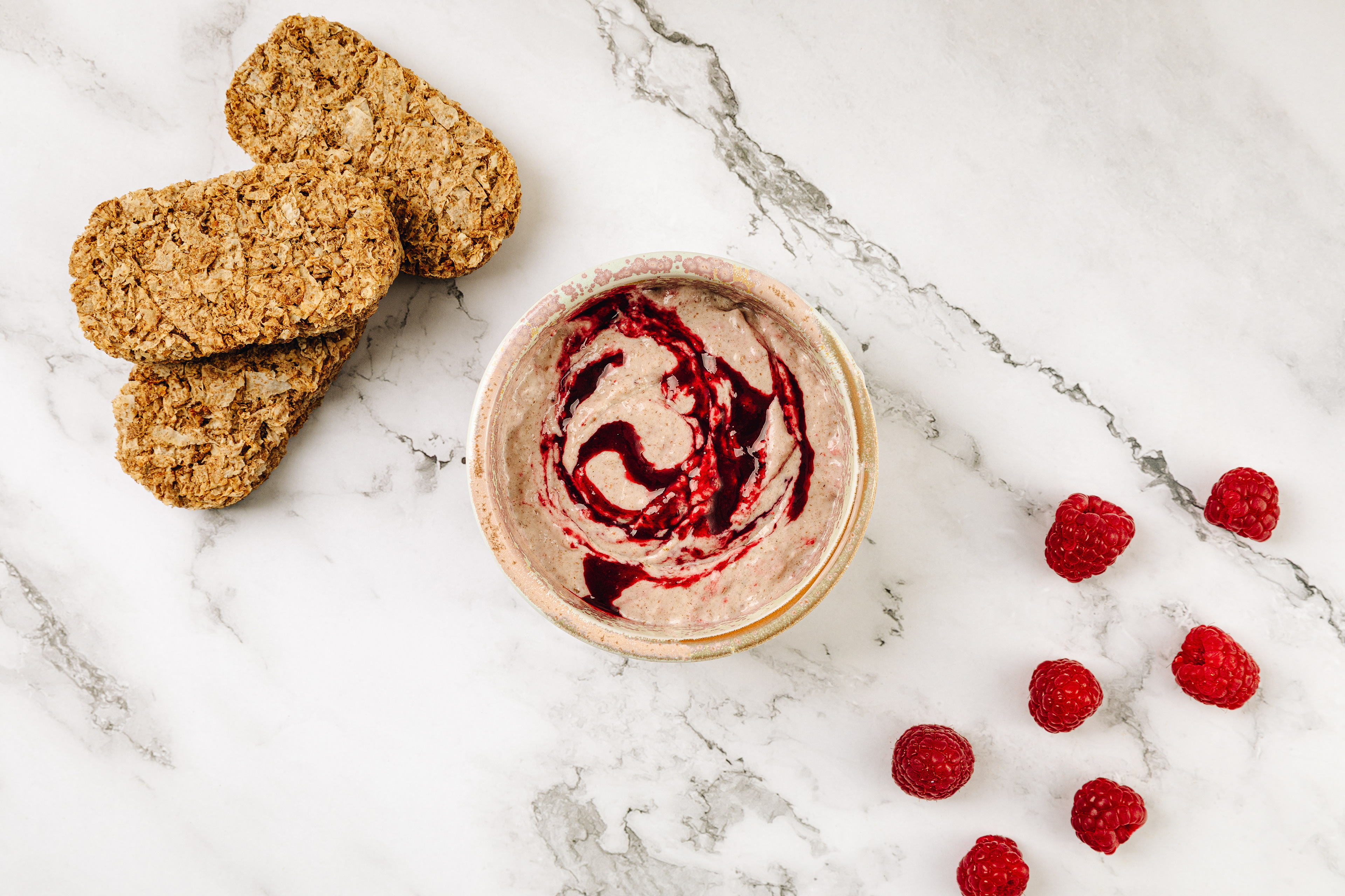 Wheat Cereal with Coconut and Raspberries